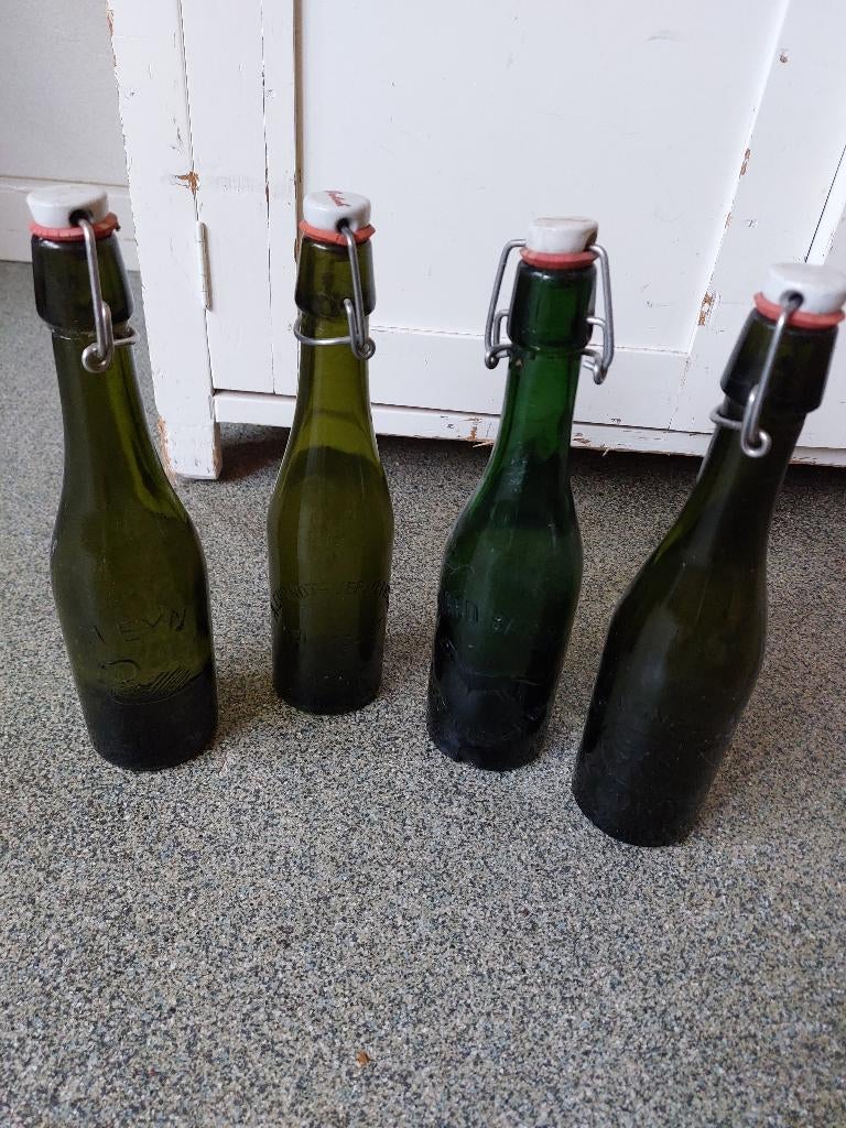 Oude beugel bierflesjes, Verzamelen, Biermerken, Ophalen, Gebruikt, Flesje(s), Overige merken