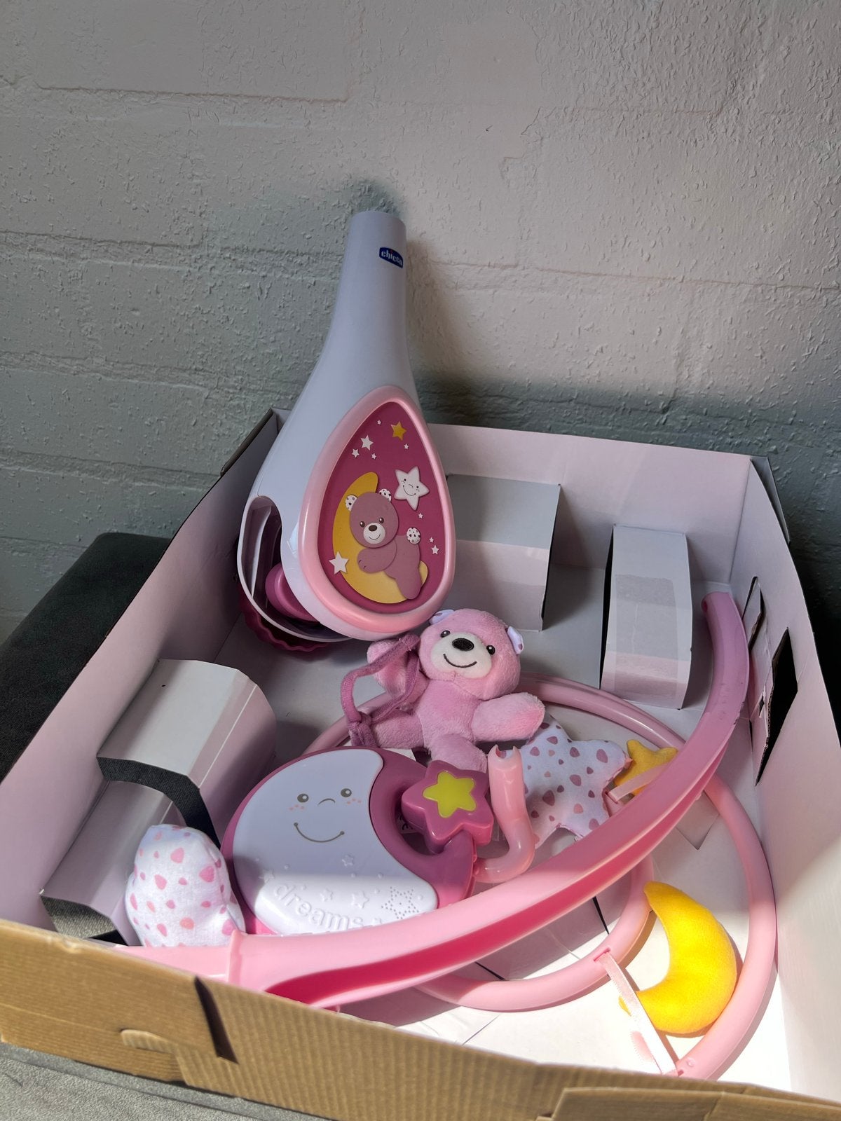 Chicco Next2Dreams 3-in-1 Mobiel - Roze, Kinderen en Baby's, Kinderspulletjes, Zo goed als nieuw, Ophalen