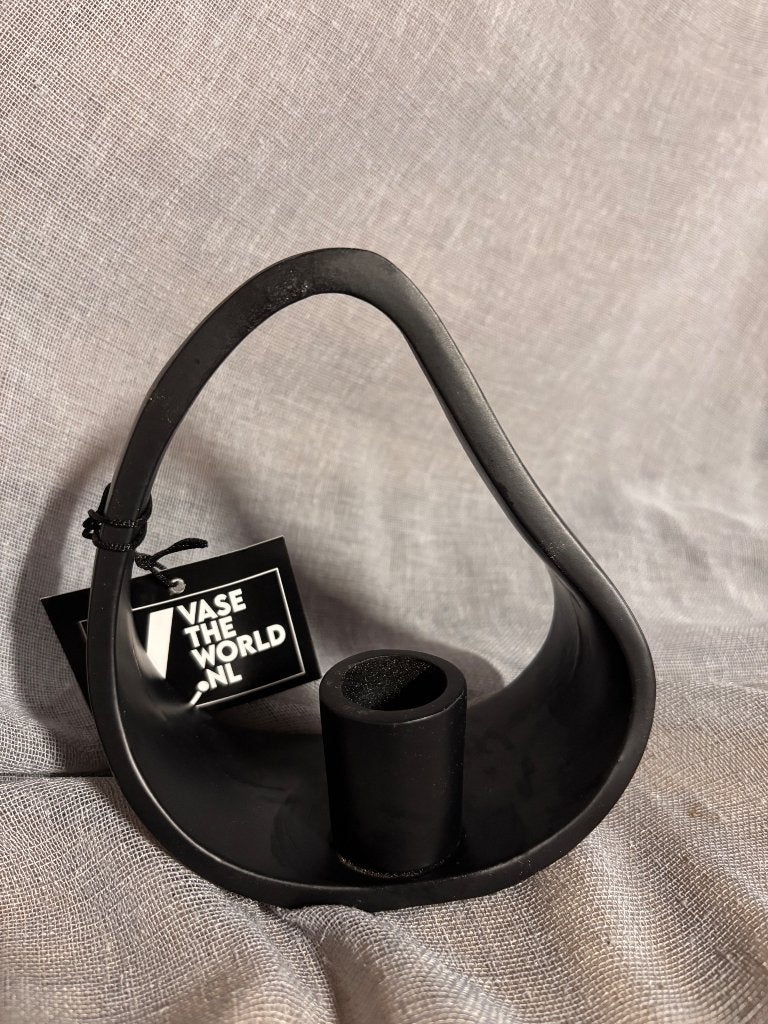 Vaasje - Vase the World - zwart, Ophalen of Verzenden, Zwart