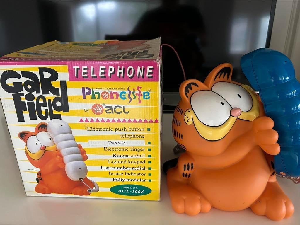 Garfield telefoon incl boos zeer goede staat, Ophalen of Verzenden, Garfield, Zo goed als nieuw, Overige typen