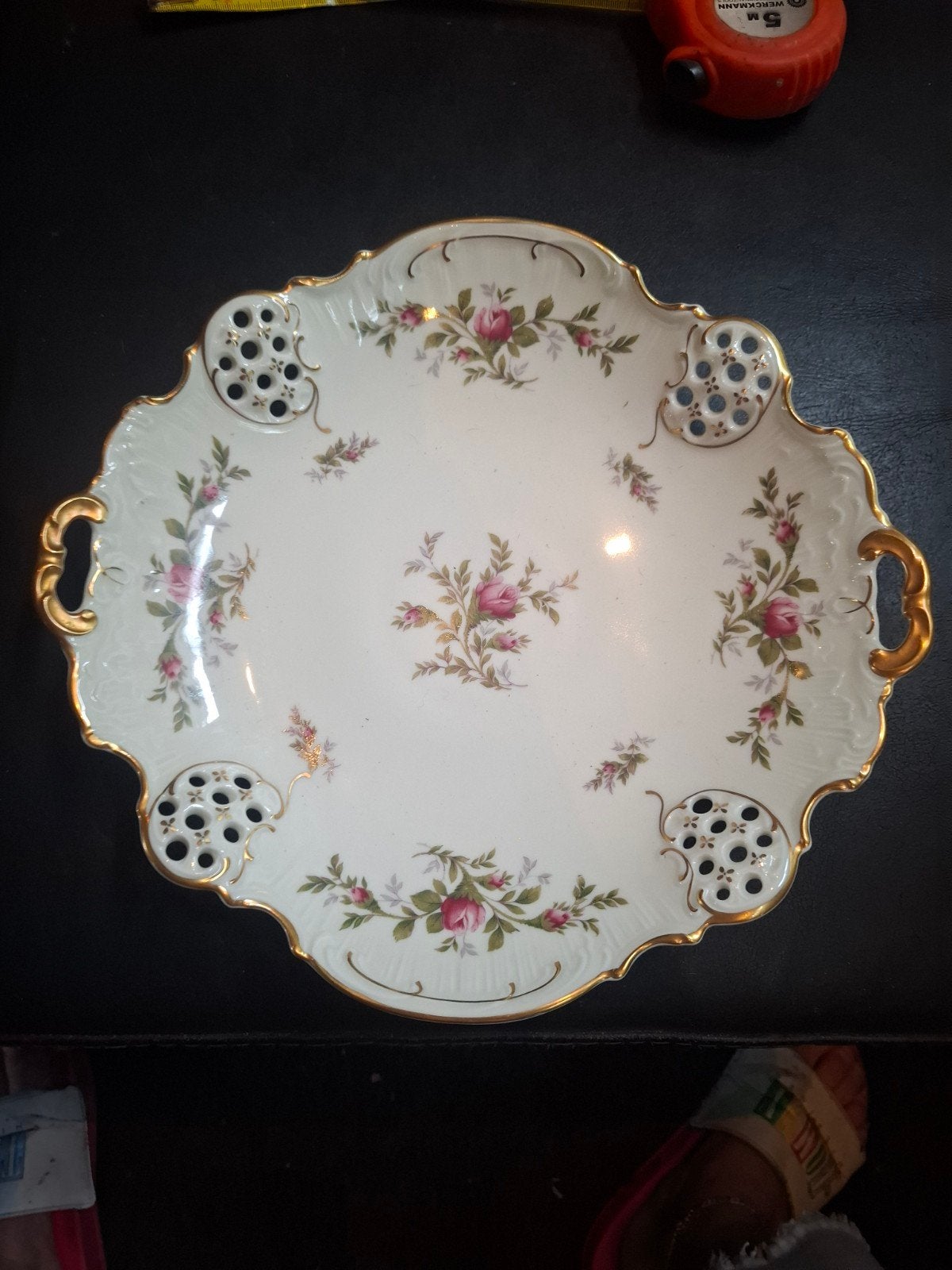 Rosenthal Moliere Moosrose schaal met handvatten, Ophalen of Verzenden