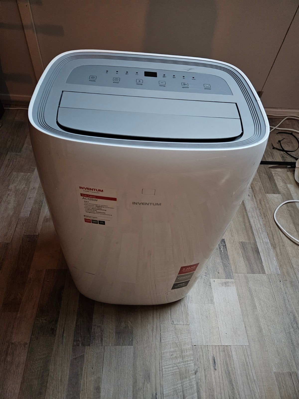 Inventum AC125W 3-in-1 Mobiele Airco, Ophalen, Timer, 3 snelheden of meer, Zo goed als nieuw
