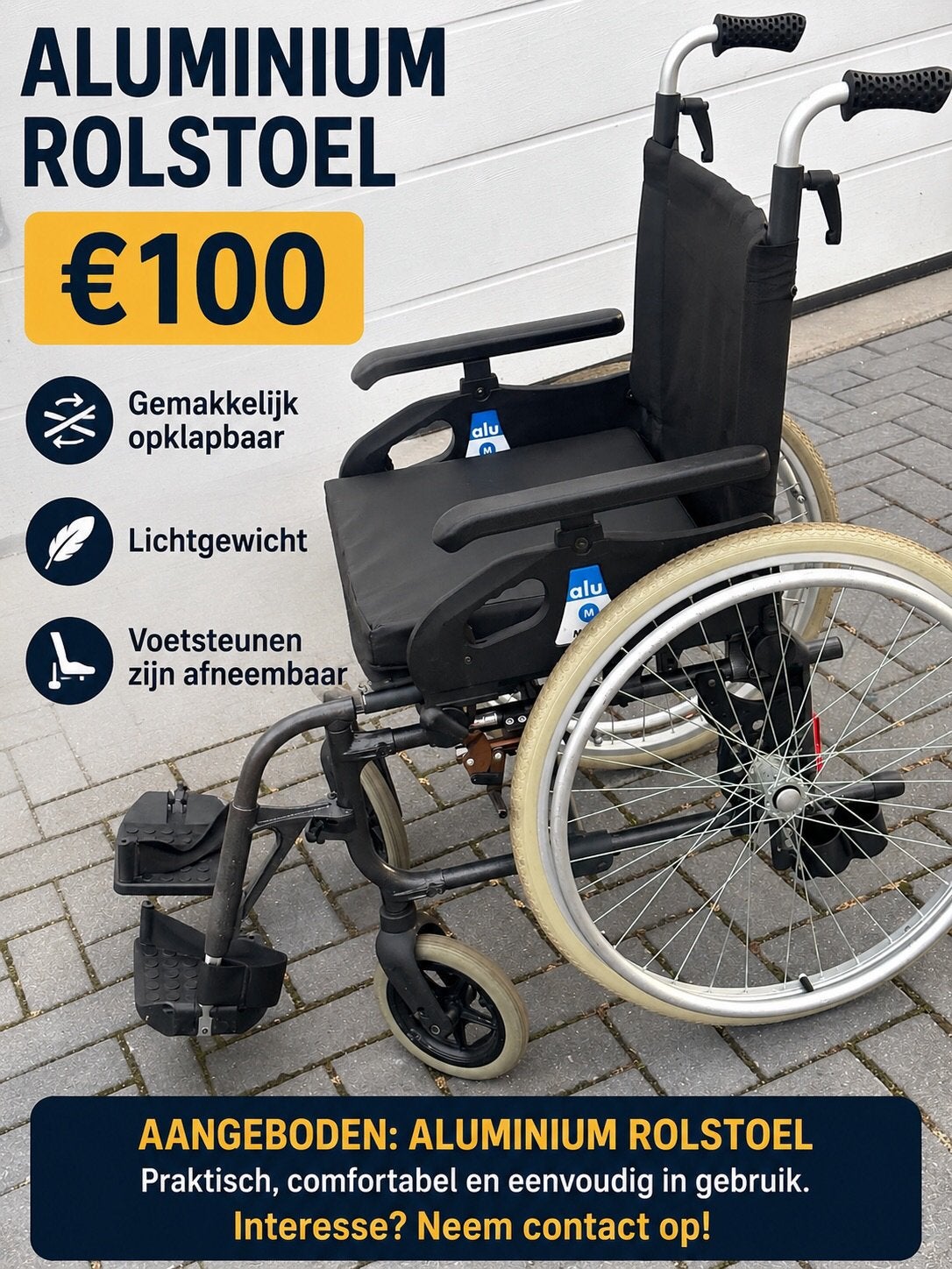 Lichtgewicht inklapbare Rolstoel aluminium kleurig, Meer info ☎️0️⃣6️⃣➖2️⃣0️⃣9️⃣0️⃣1️⃣0️⃣4️⃣0️⃣, Minos, Minos nederland, Zo goed als nieuw
