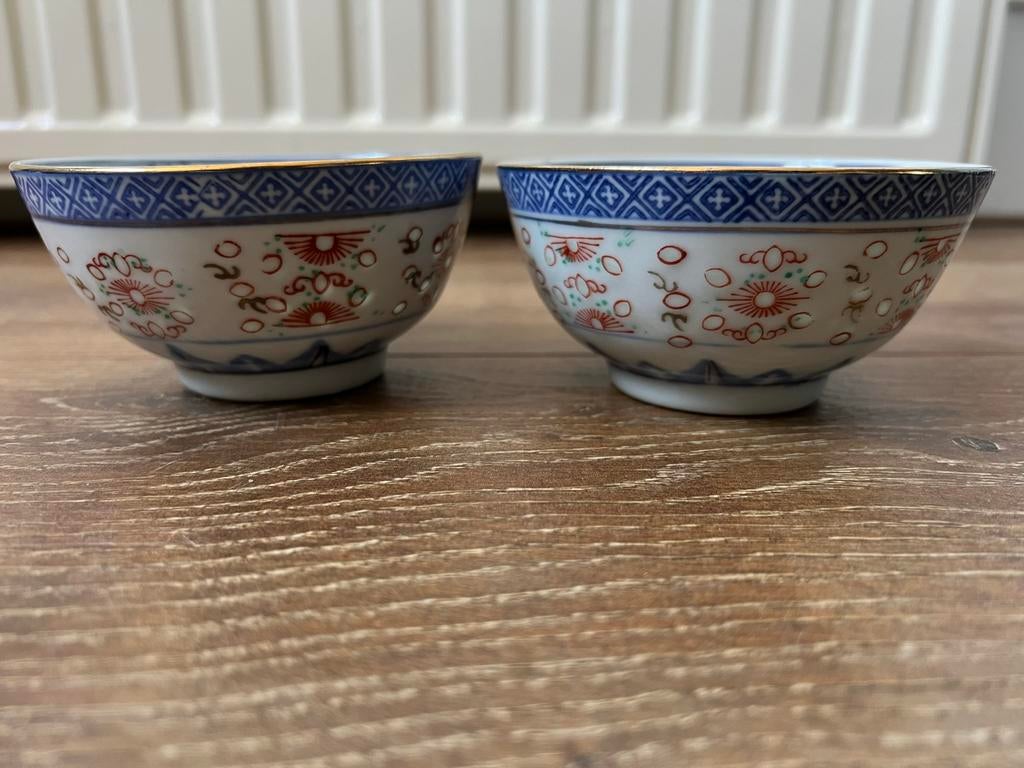 2 blauwe Chinese schaaltjes. In zeer goede staat, Ophalen of Verzenden, Overige stijlen, Aardewerk, Schaal of Schalen
