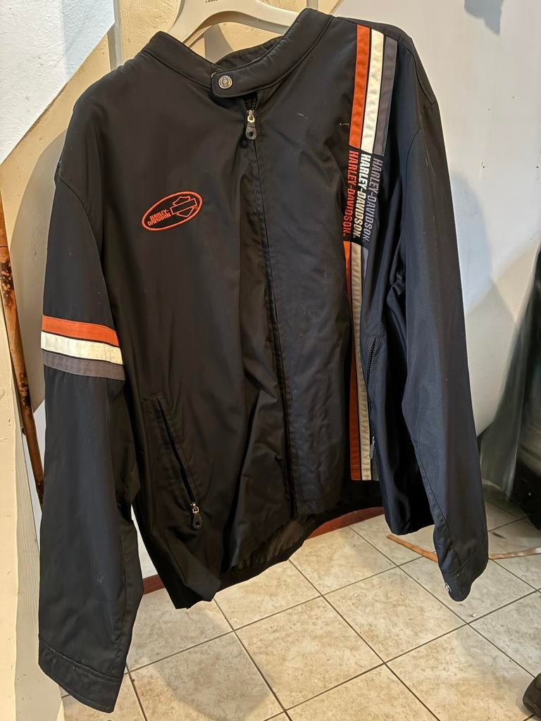 Harley davidson jas, Kleding | Heren, Ophalen of Verzenden, Zo goed als nieuw, Overige maten, Zwart