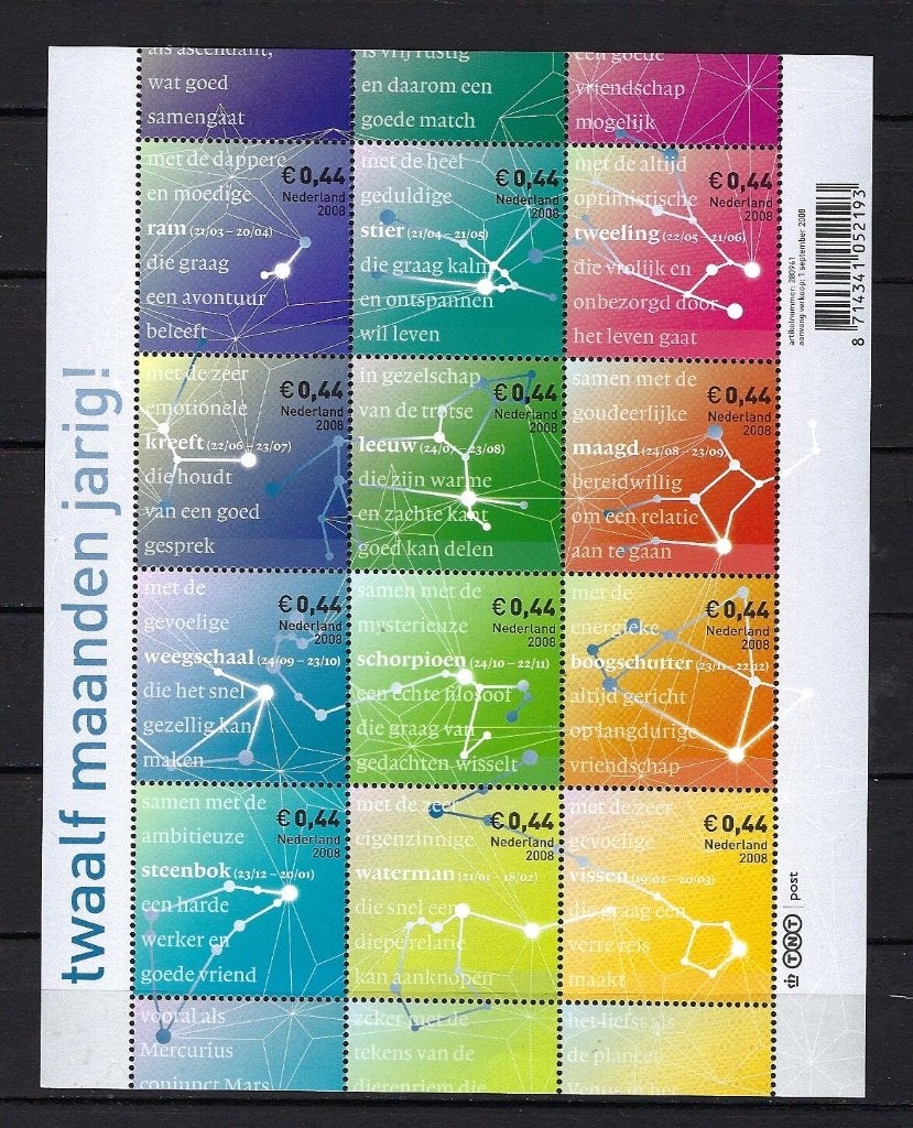 NVPH V2581/V2590 (Sterrenbeelden) Postfris, Postzegels en Munten, Postzegels | Nederland, Ophalen of Verzenden, Na 1940, Postfris
