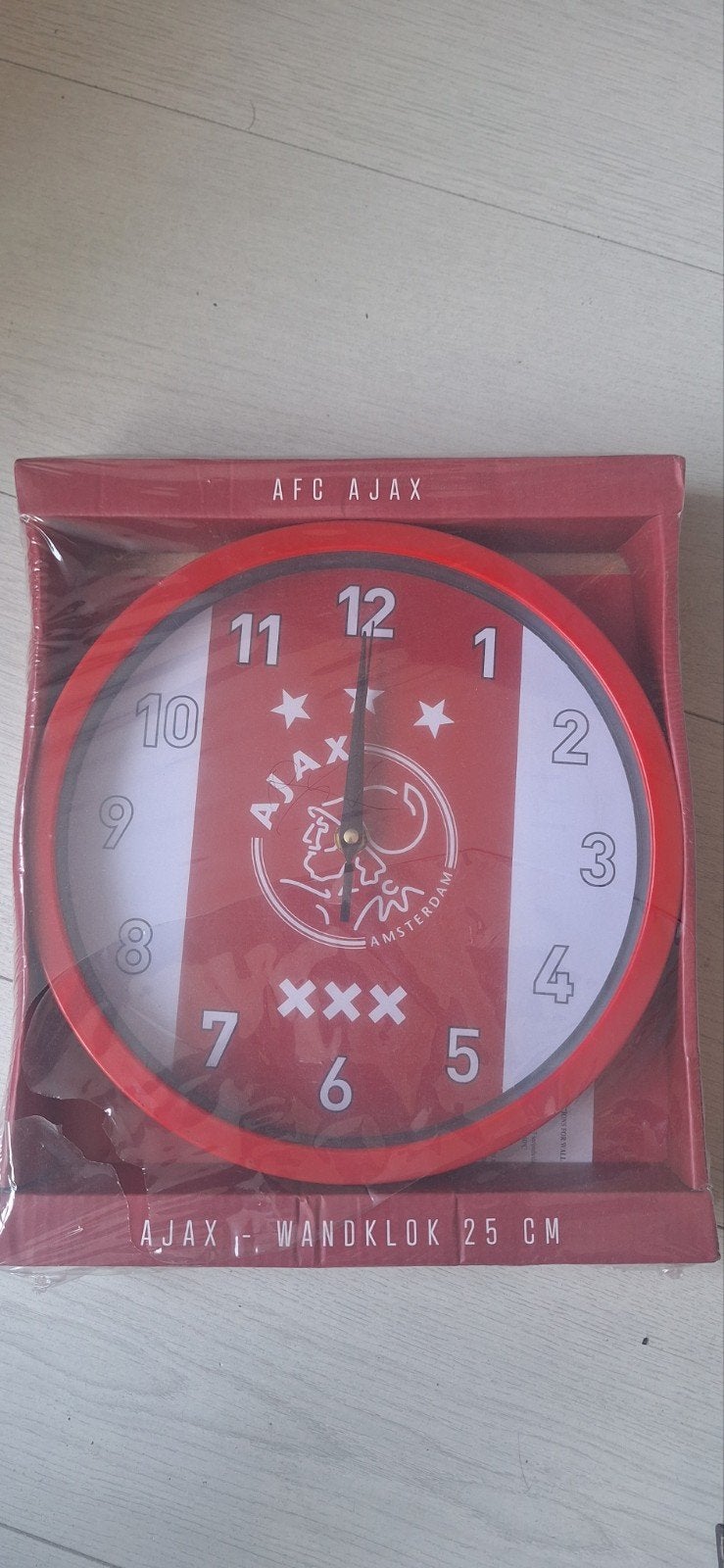 Nieuwe AFC Ajax Wandklok - 25 cm, Ophalen of Verzenden