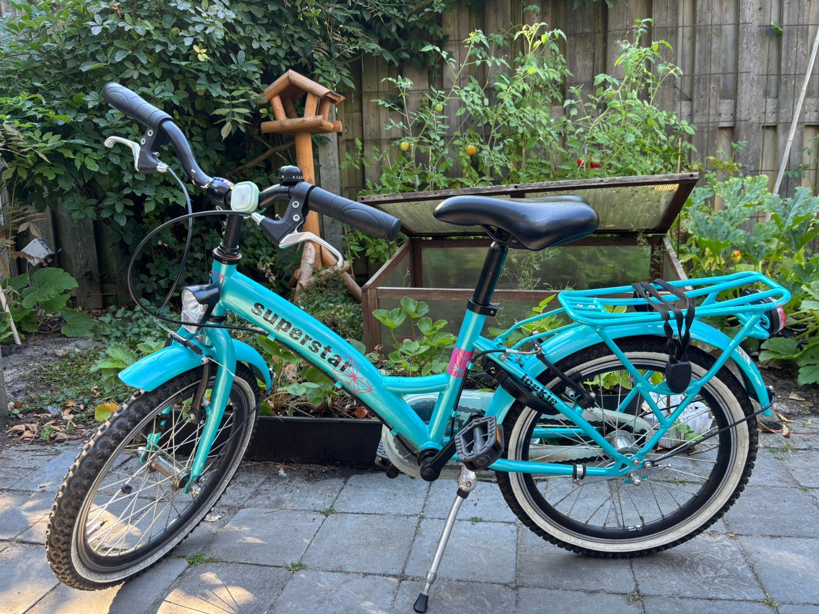 Fiets 18 inch Loekie Superstar, Fietsen en Brommers, Fietsen | Kinderfietsjes, Ophalen, Gebruikt, Terugtraprem, 16 tot 20 inch