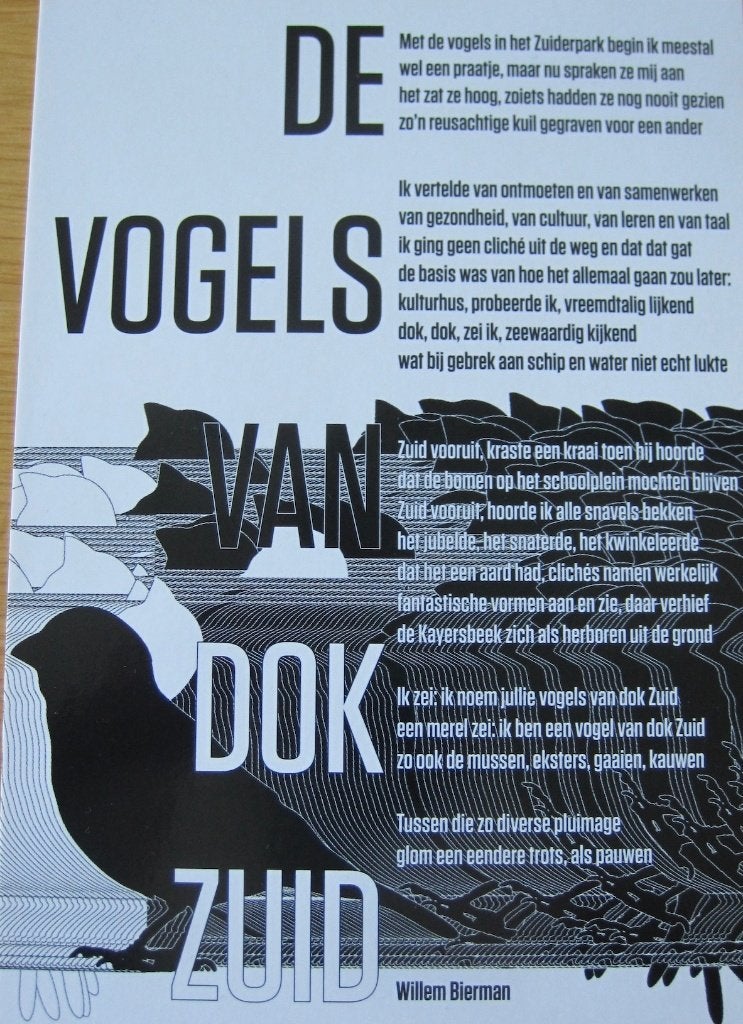 kaart gedicht Willem Bierman - De vogels van Dok Zuid -nieuw, Verzamelen, Verzenden, 1980 tot heden, Ongelopen, Overige thema's