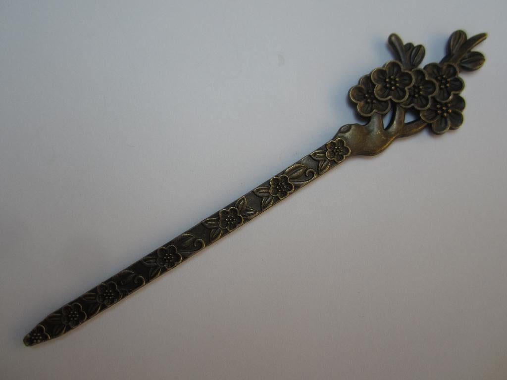 Oude Chinese haarspeld van koper,4453B, Ophalen of Verzenden