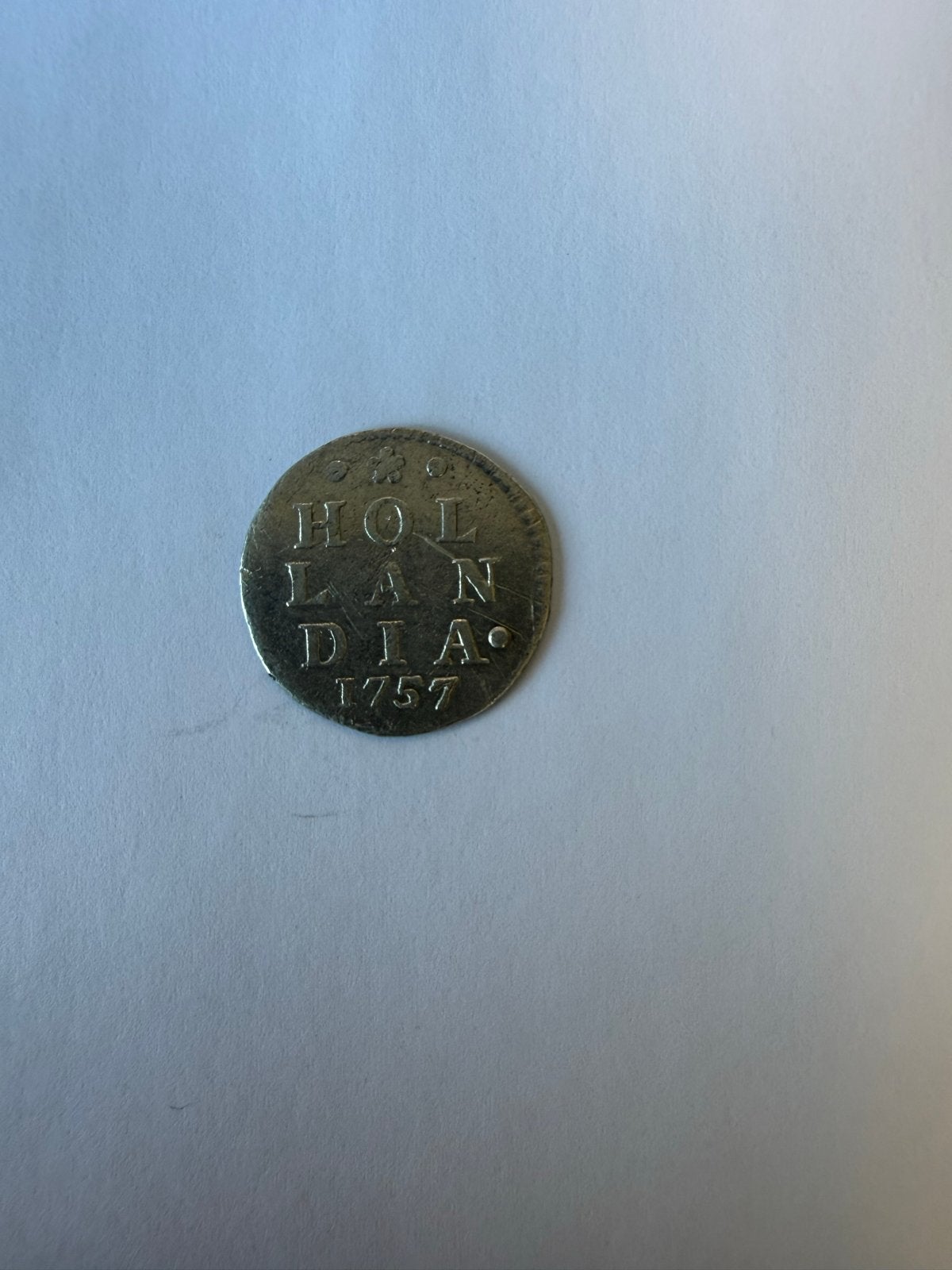 Zilveren Hollandsche 2 Stuiver Munt 1757, Ophalen, Vóór koninkrijk, Zilver, Overige waardes