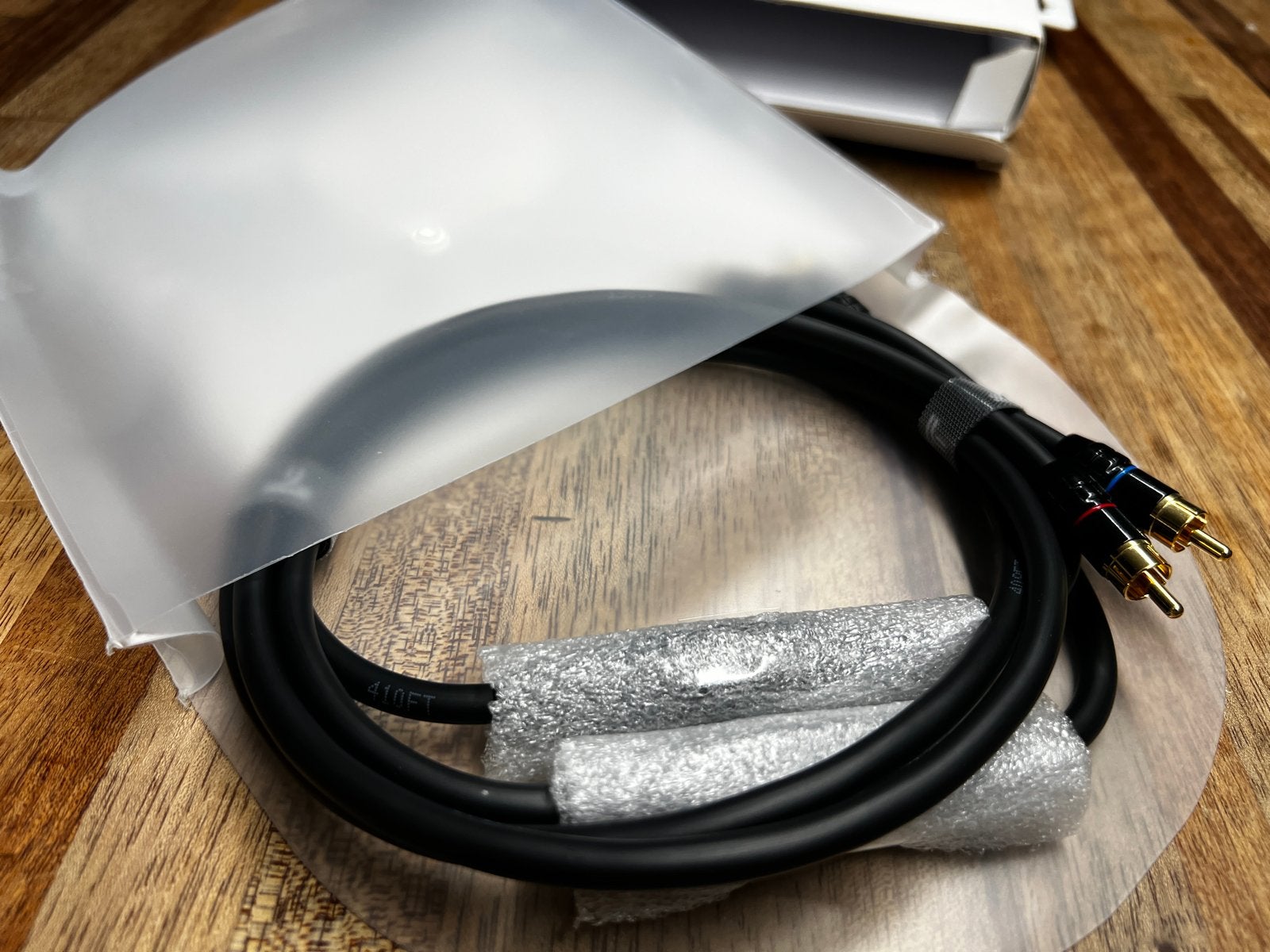 Transparent Audio Link RCA interconnect met verpakking, Ophalen of Verzenden, Zo goed als nieuw, Minder dan 2 meter, Interlink-kabel