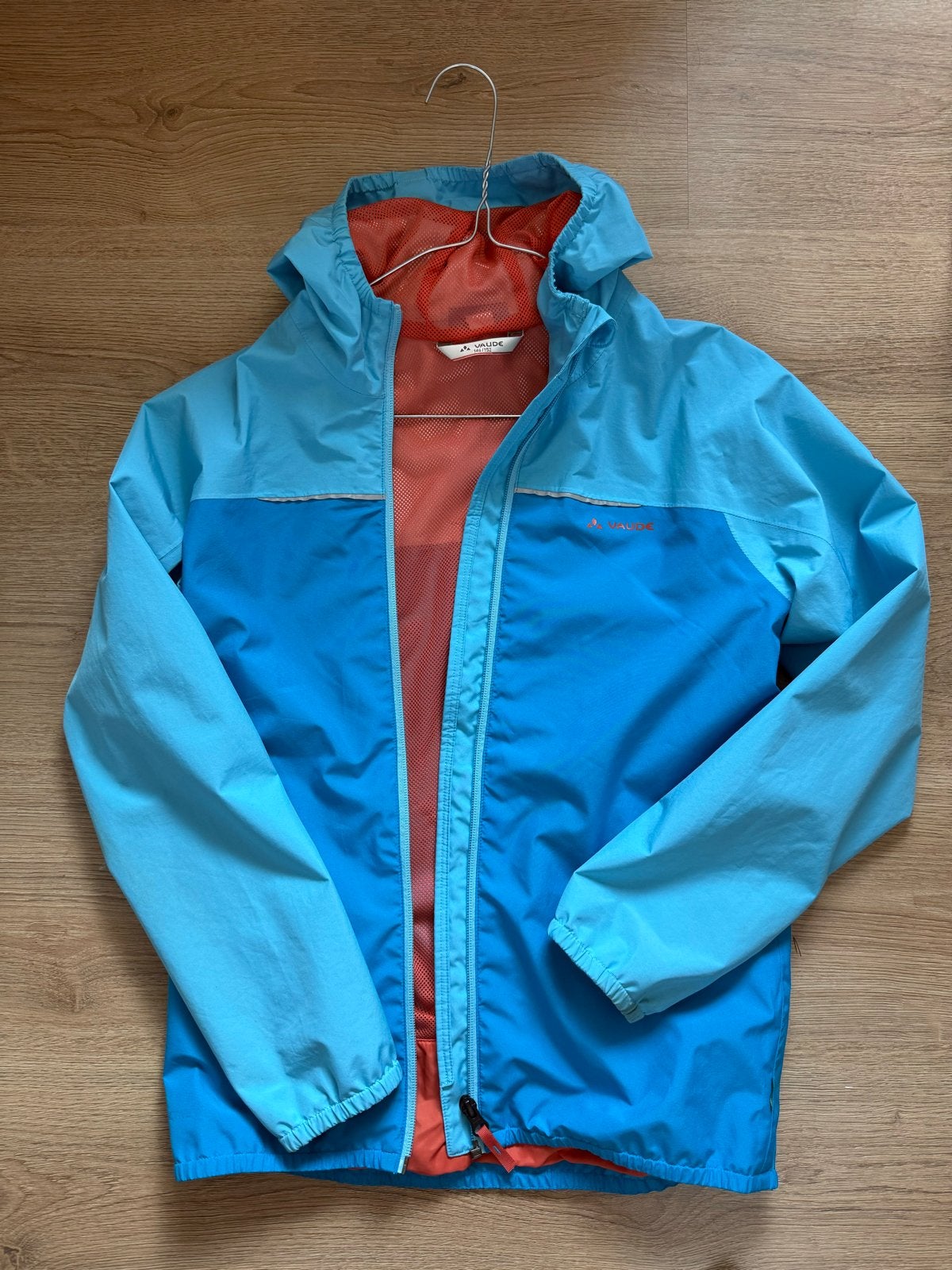 Vaude regenjas/windjack - Blauw/Oranje, Ophalen, Zo goed als nieuw