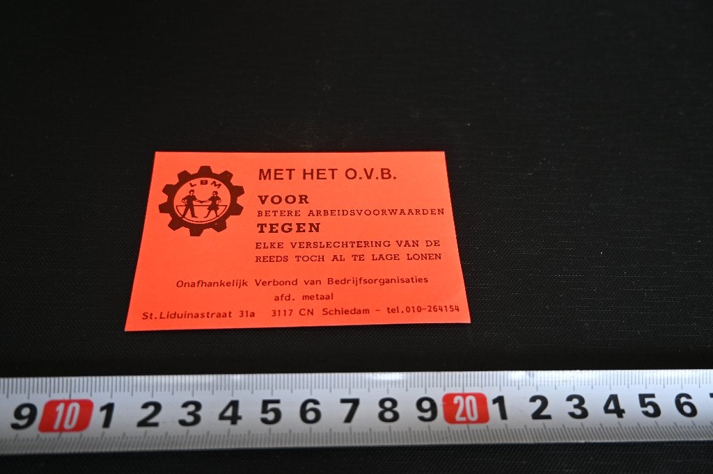 sticker Schiedam  LBM met het O.V.B., Ophalen, Zo goed als nieuw
