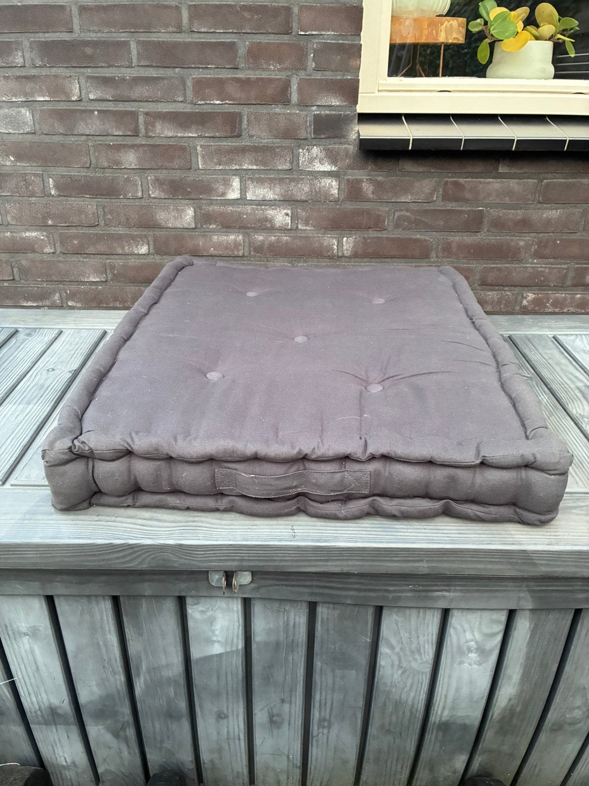 Palletkussens 6x - Grijs Antraciet, Ophalen, Gebruikt