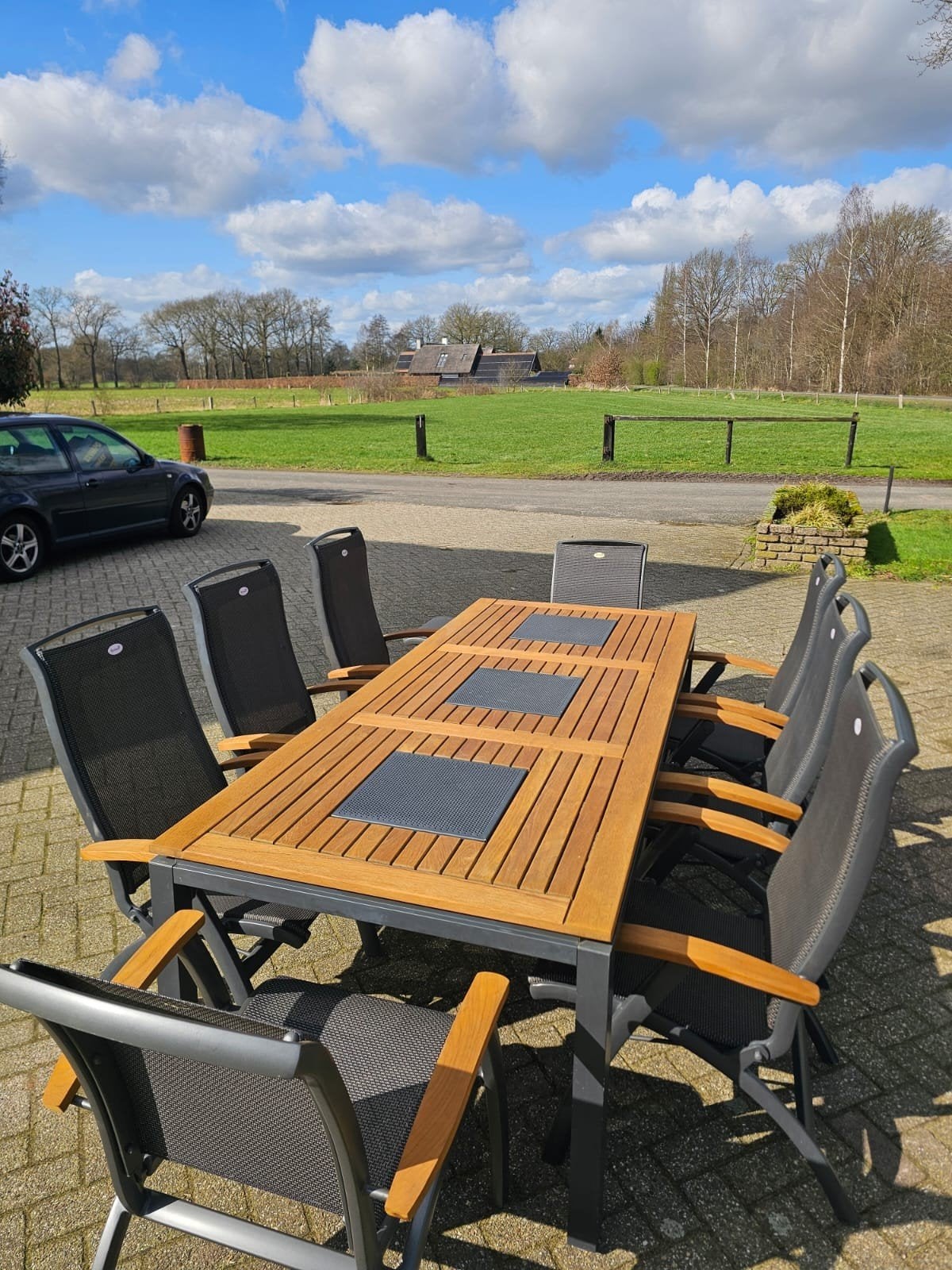 Hartman Da Vinci concept tuinset, Ophalen, Gebruikt, Teakhout, 8 zitplaatsen