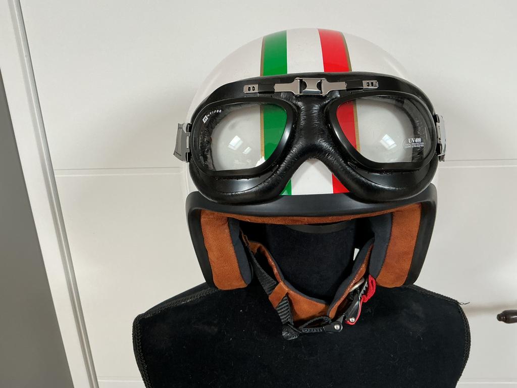 Scooter, motorfiets helm  (retro uiterlijk), Overige merken, Nieuw zonder kaartje, L, Overige typen