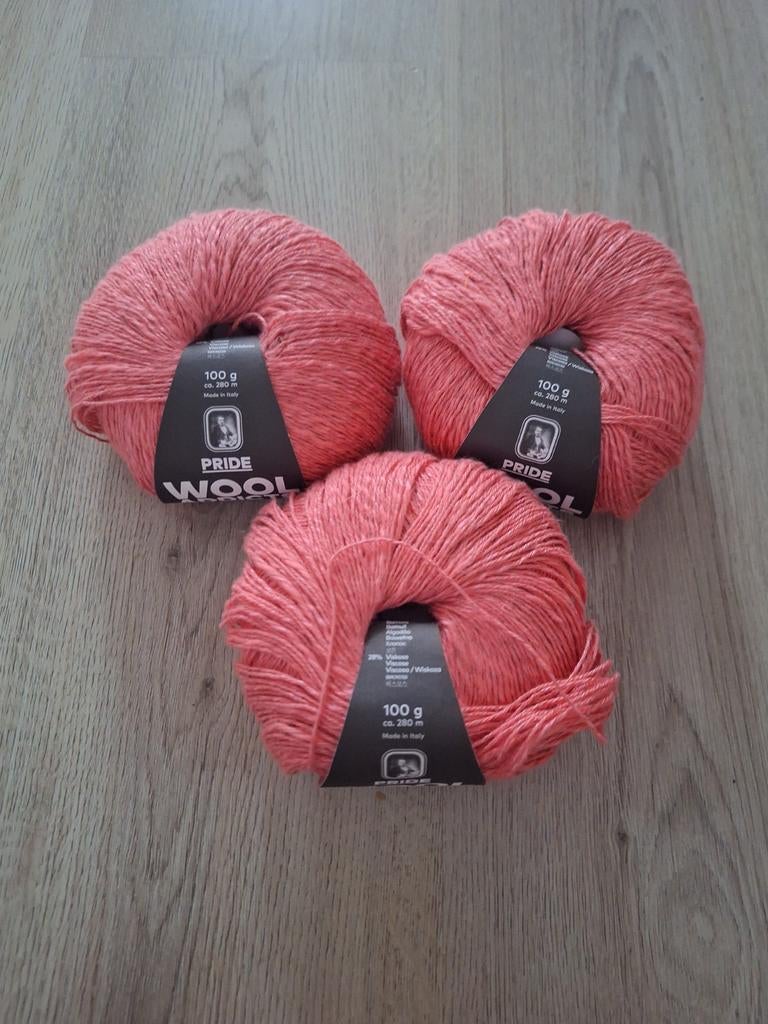 3 bollen wooladdicts pride, linnen, viscose, katoen mix, Ophalen of Verzenden, Nieuw, Breien of Haken, Wol of Garen