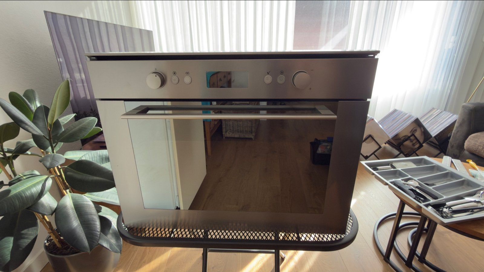 Whirlpool AMW 840 IX Inbouw Combi-oven - Zo goed als nieuw, Ophalen, 45 tot 50 cm, Whirlpool, Inbouw