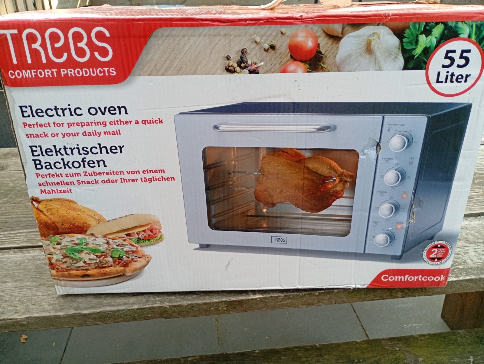 Trebs Comfortcook elektrische oven 55L, voor onderdelen, Overige merken, Oven, Hete lucht, Nieuw