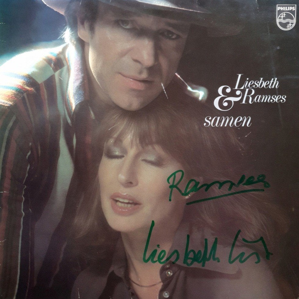 Ramses Shaffy & Liesbeth List handtekeningen LP gesigneerd, Verzamelen, Verzenden, Gebruikt