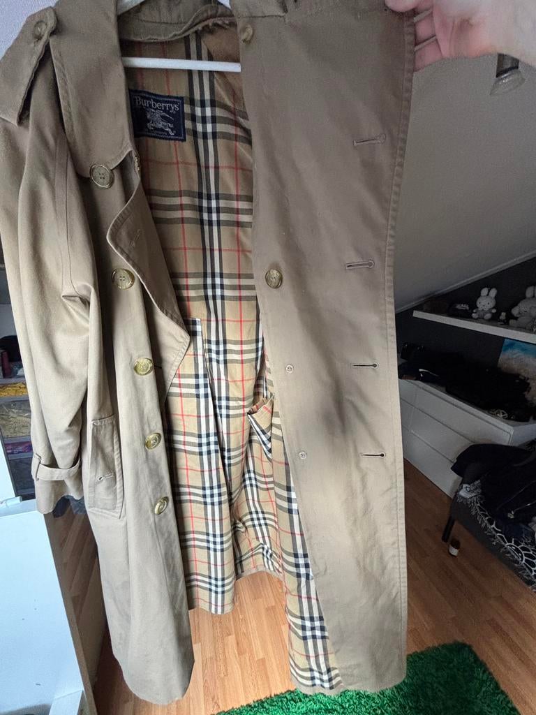 Vintage Burberry trench coat, Ophalen, Zo goed als nieuw, Maat 38/40 (M)