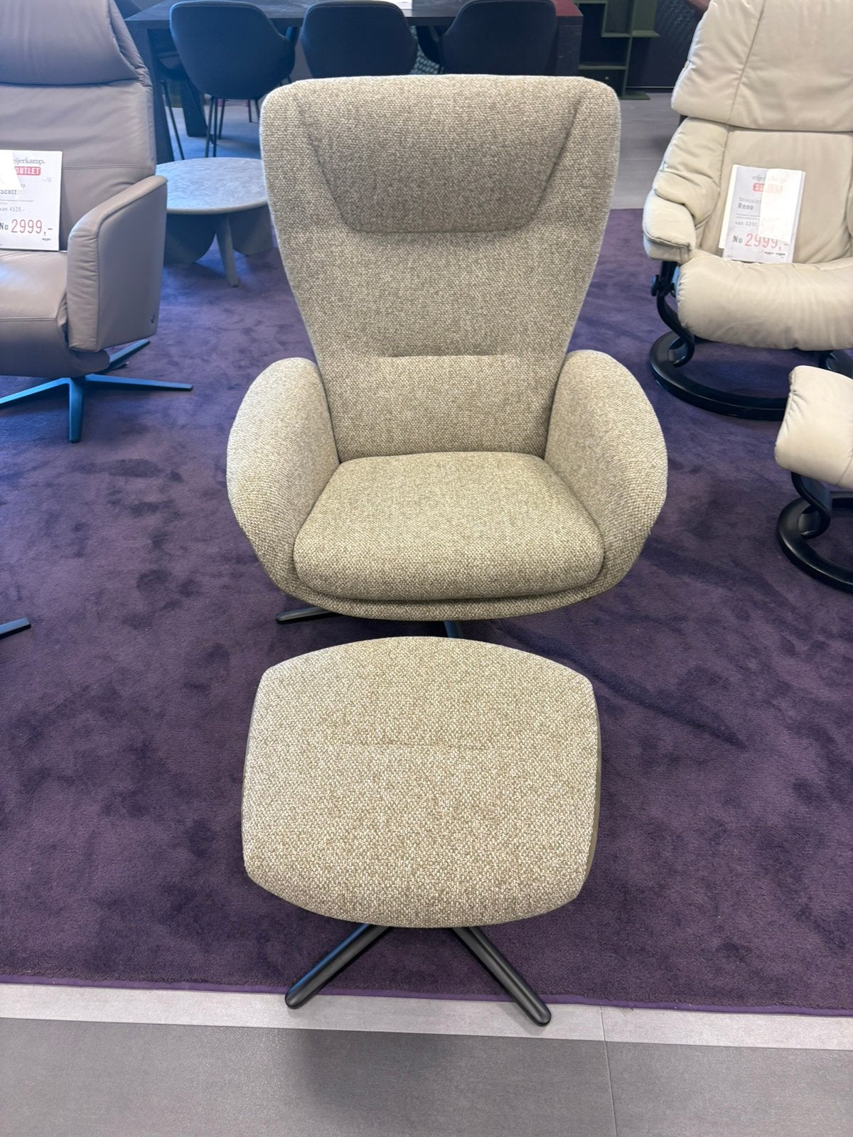Eijerkamp collectie fauteuil Friso, Ophalen, Zo goed als nieuw, 75 tot 100 cm, 50 tot 75 cm