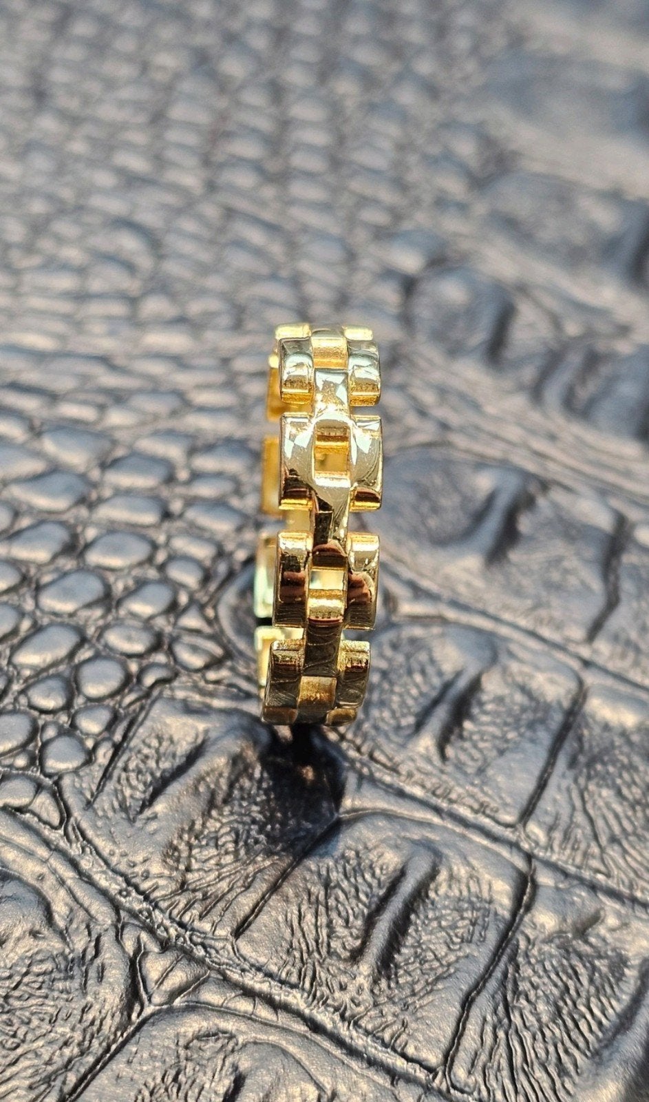Prachtige 14k gouden Rolex schakel ring