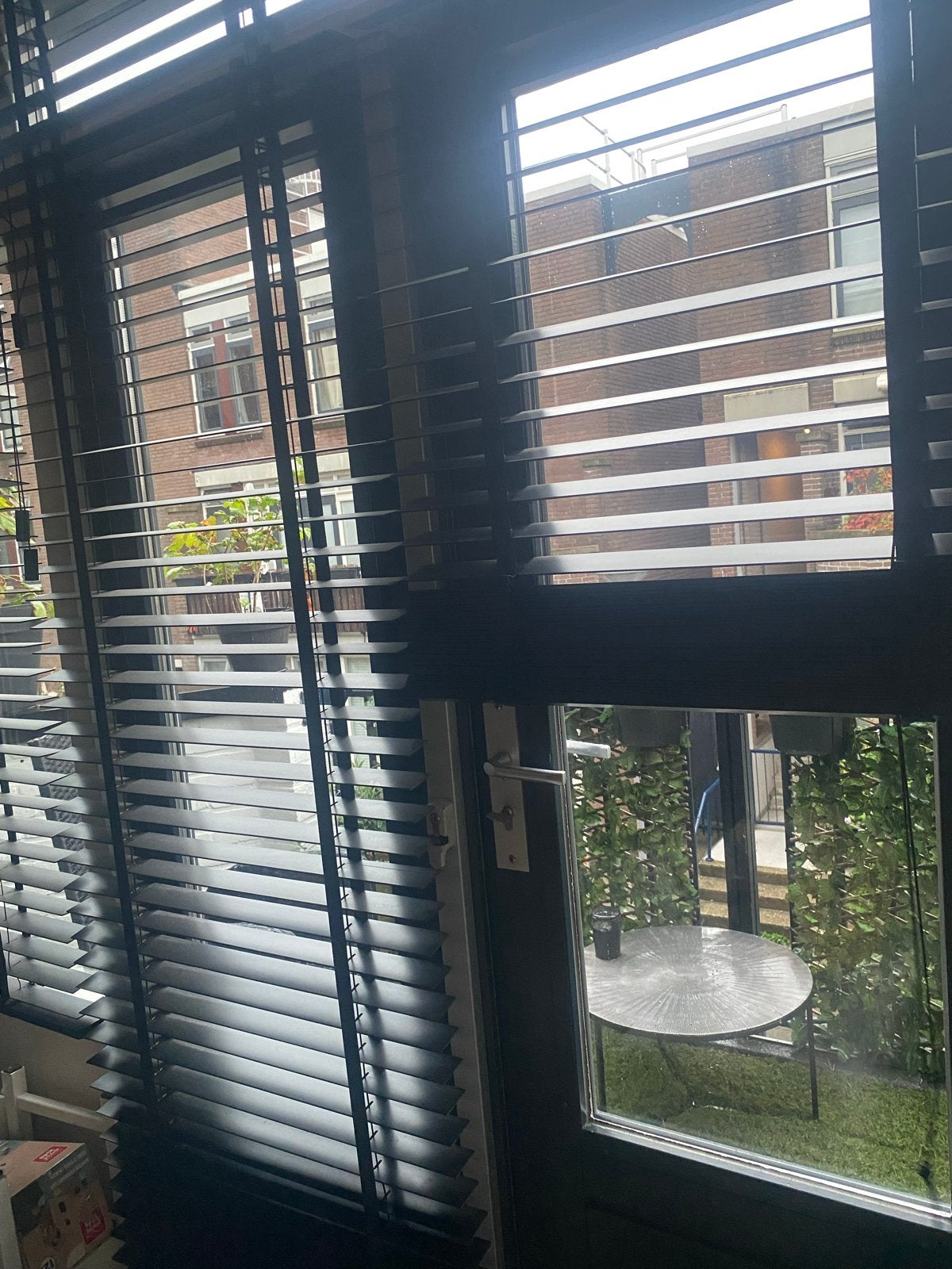 Zwarte houten  jaloezieën 4 stuks, Jaloezie, Gebruikt, Zwart, Hout