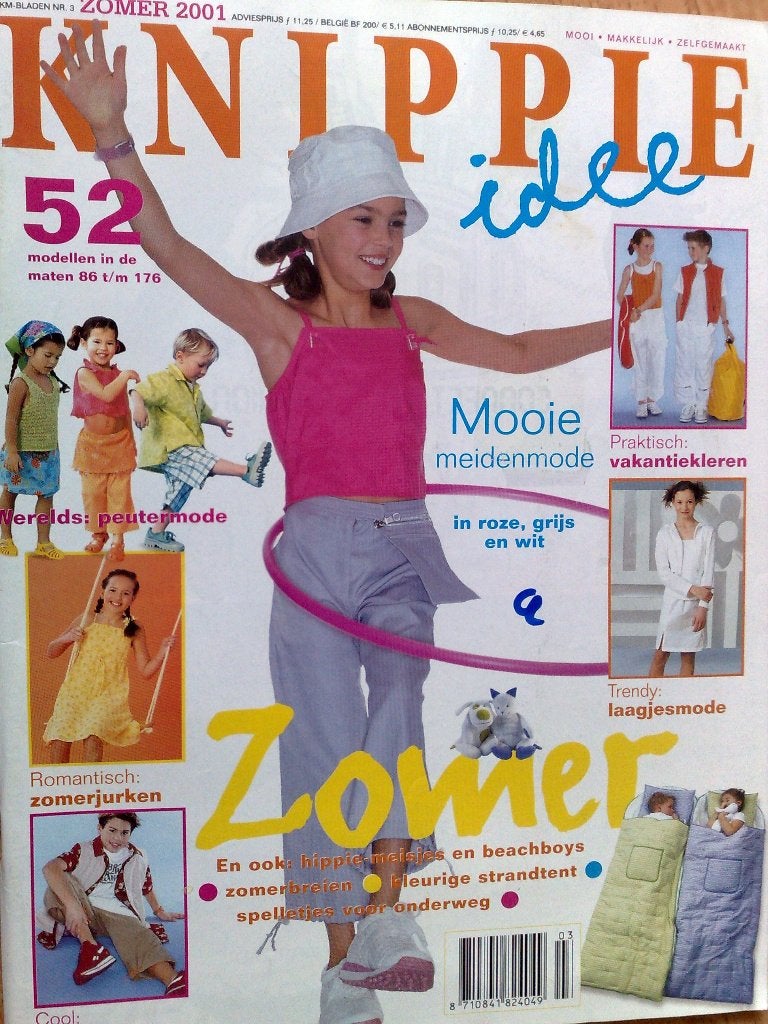 Knippie zomer 2001 , maten 86 t/m 176, Hobby en Vrije tijd, Kledingpatronen, Verzenden, Kind, Knippie