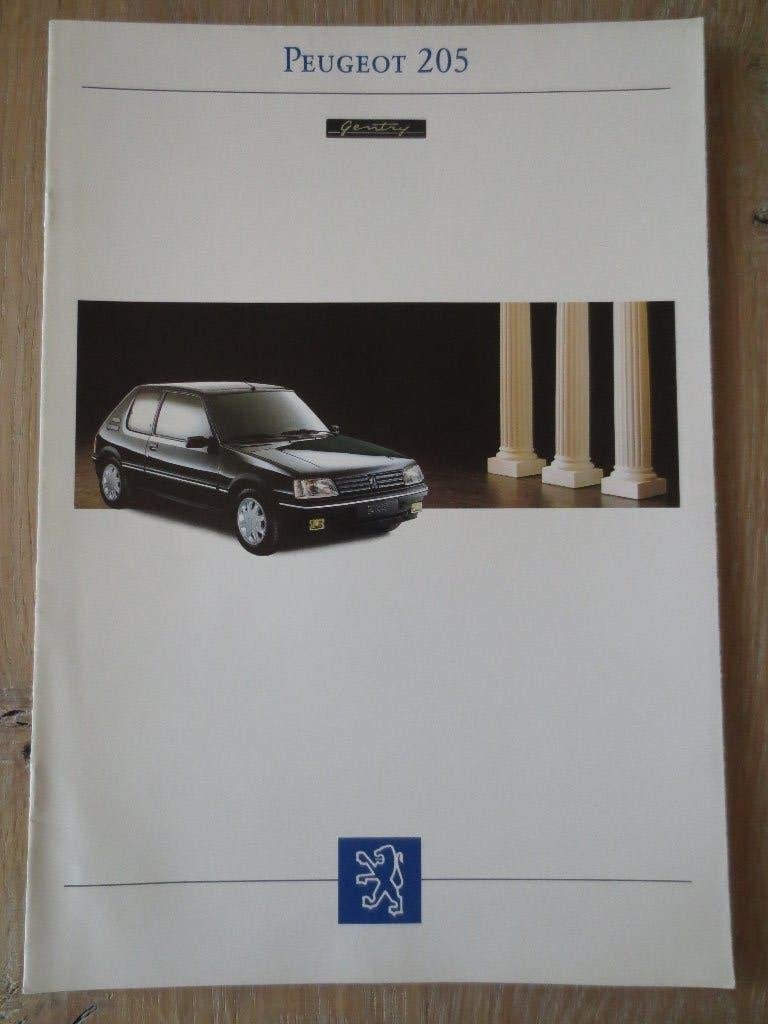 Autofolder : Peugeot 205 Centry. Folder is nieuw uit 1992, Ophalen of Verzenden, Nieuw, Peugeot