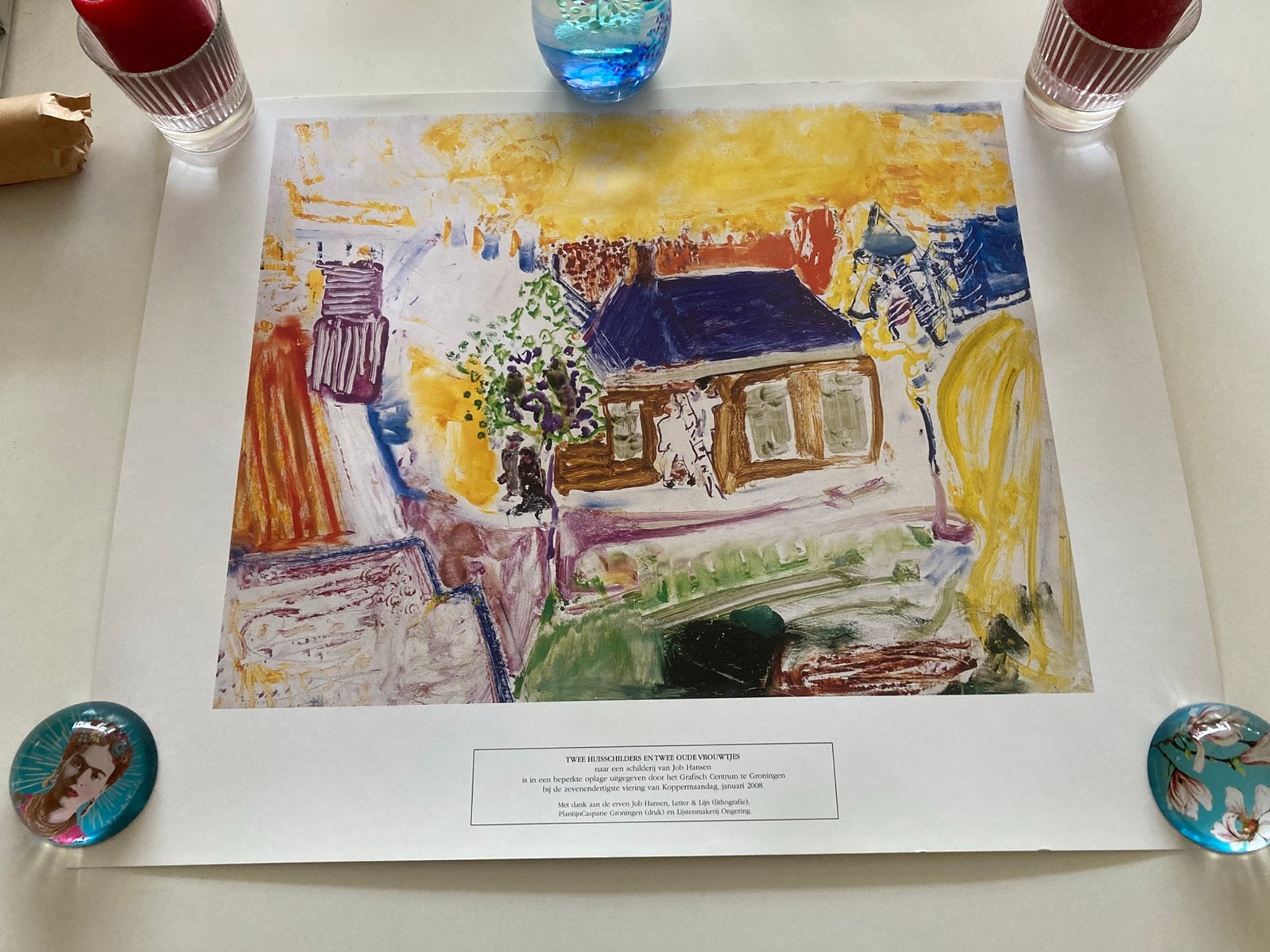 Koppermaandagprent Twee huisschilders en Twee oude vrouwtjes, Antiek en Kunst, Kunst | Litho's en Zeefdrukken, Ophalen, Offsetdruk