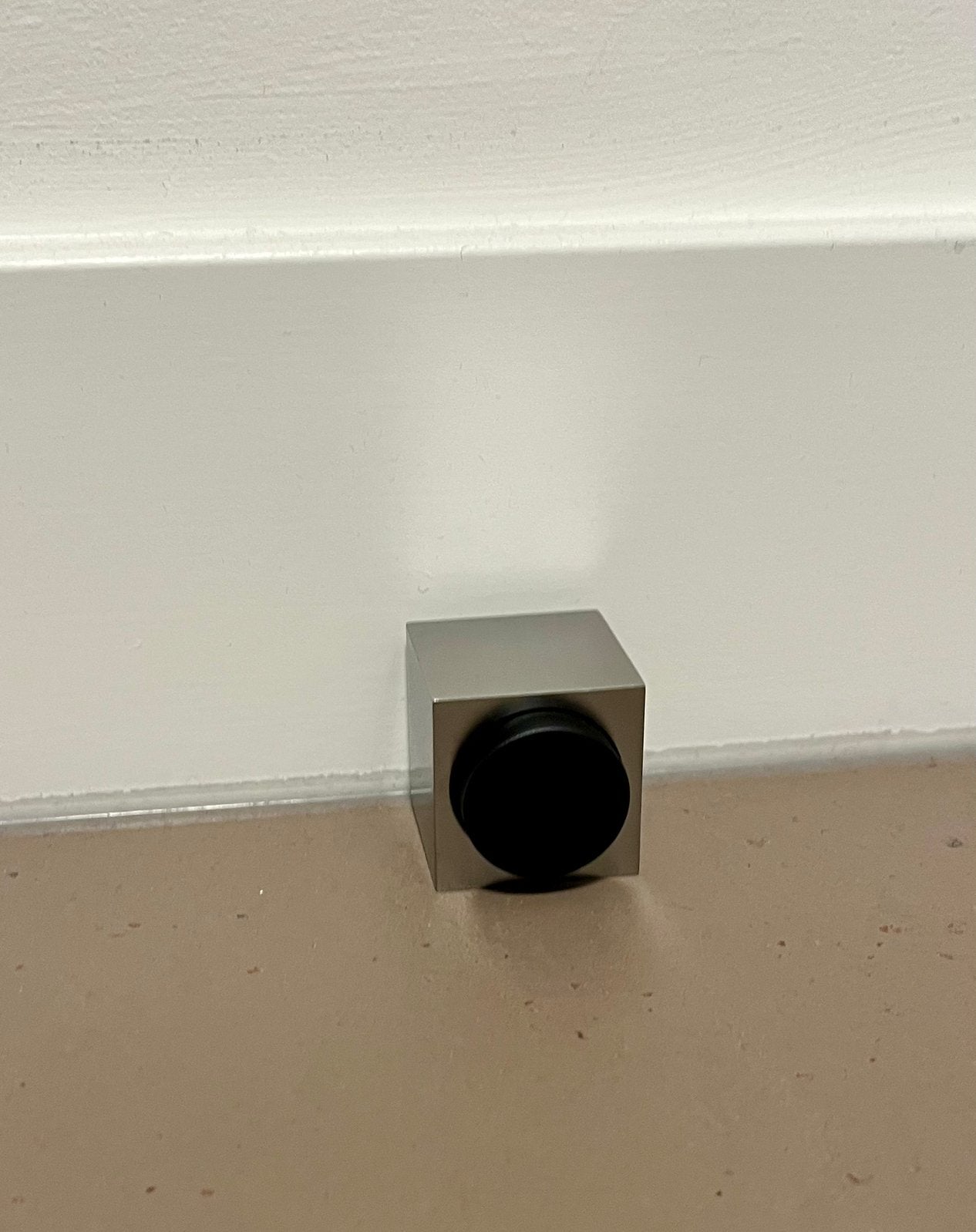 Olivari Cubo RVS (mat) deurstop, Ophalen of Verzenden, Nieuw, Binnen