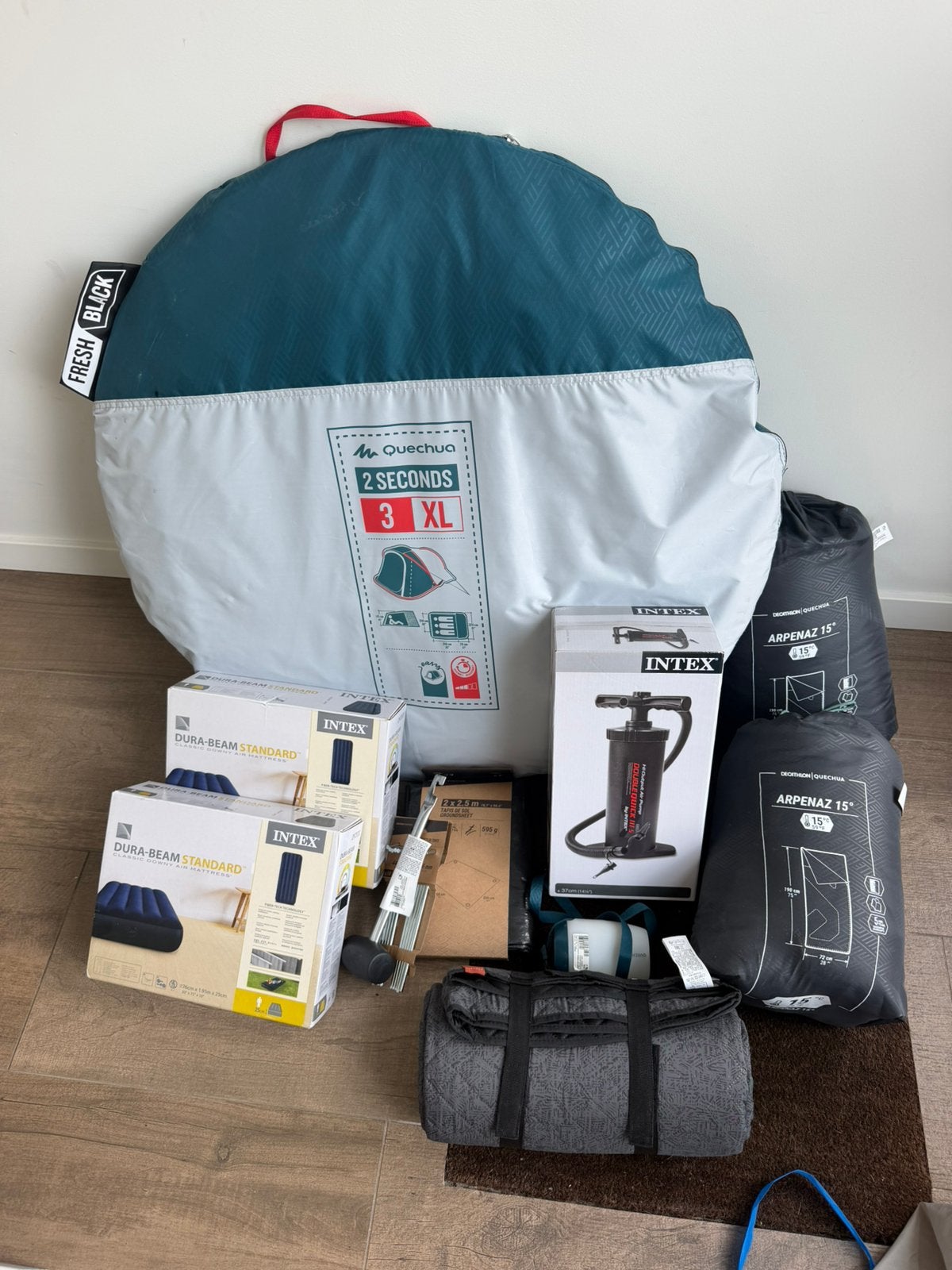 Quechua 2 Seconds 3 XL decathlon nieuw met toebehoren, Ophalen, Nieuw, Tot en met 3