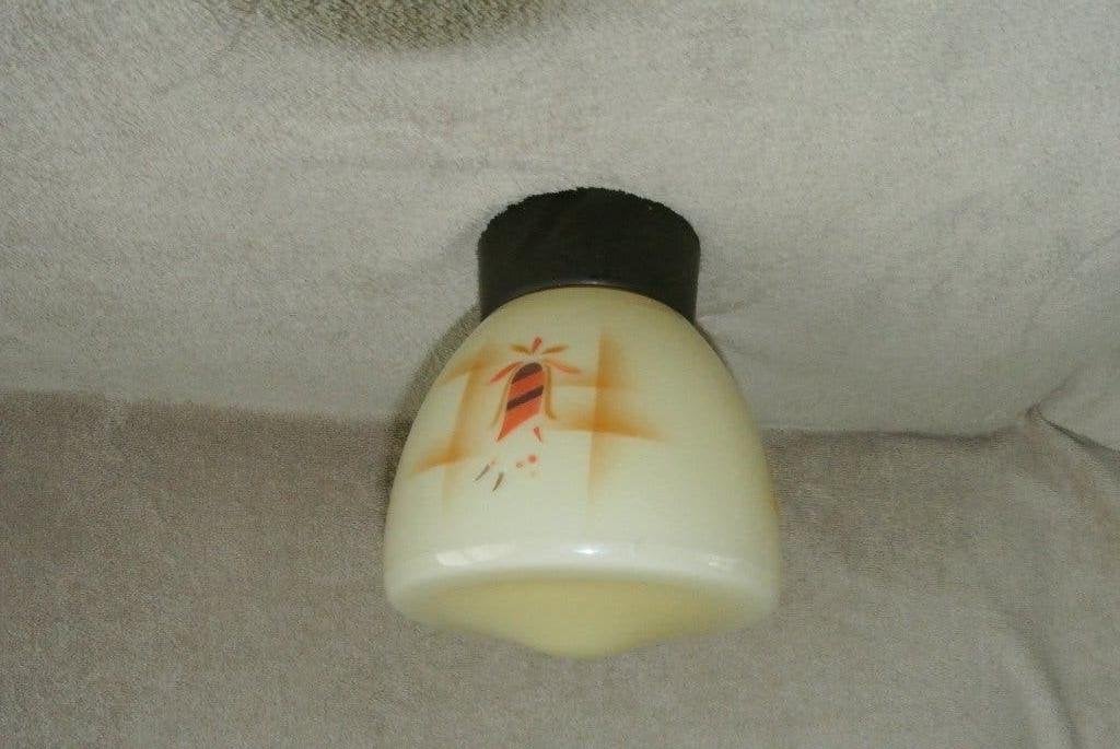 Thabur plafondlamp Vintage Plafonnière, Ophalen of Verzenden, Zo goed als nieuw, Glas