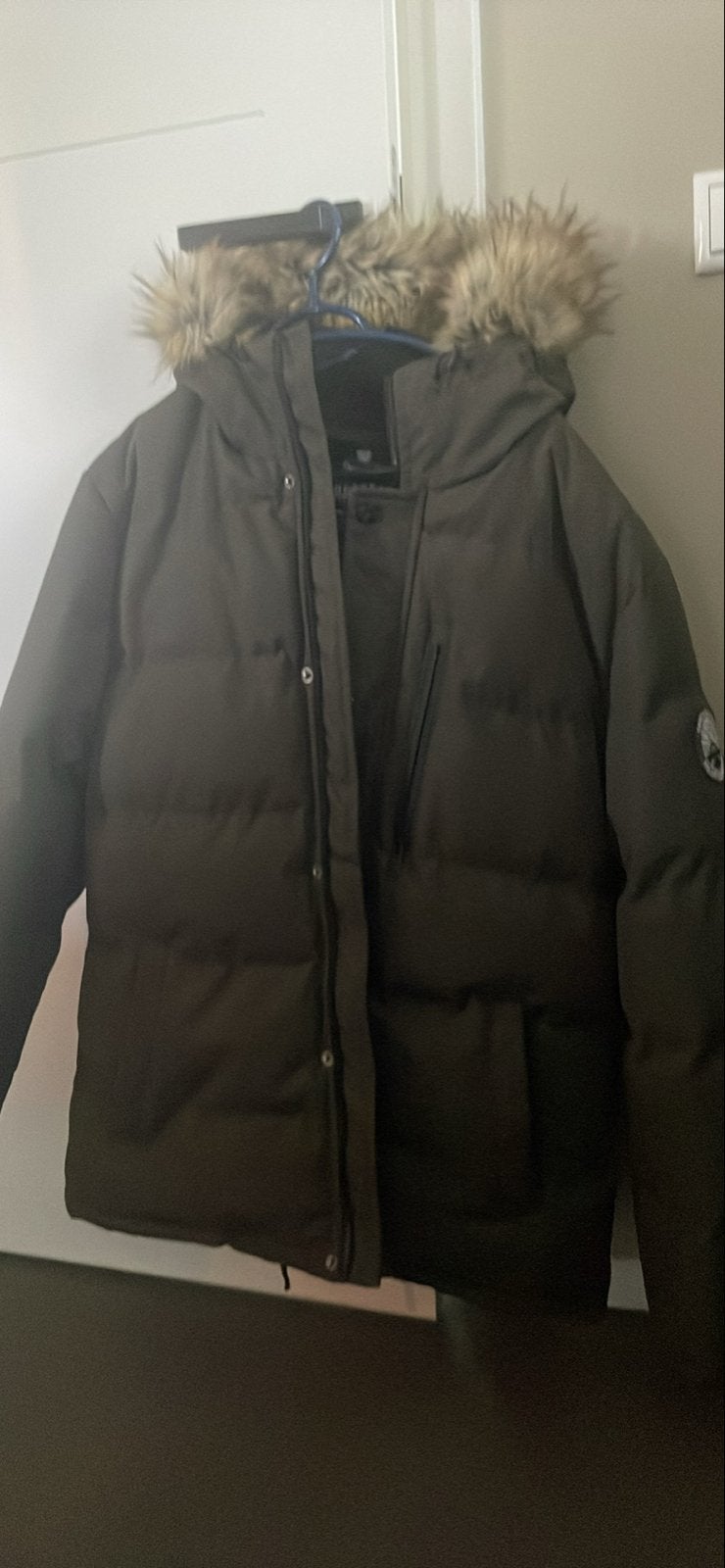 Winterjas XL met bontkraag - Zo goed als nieuw, Ophalen of Verzenden, Zo goed als nieuw, Maat 56/58 (XL), Groen