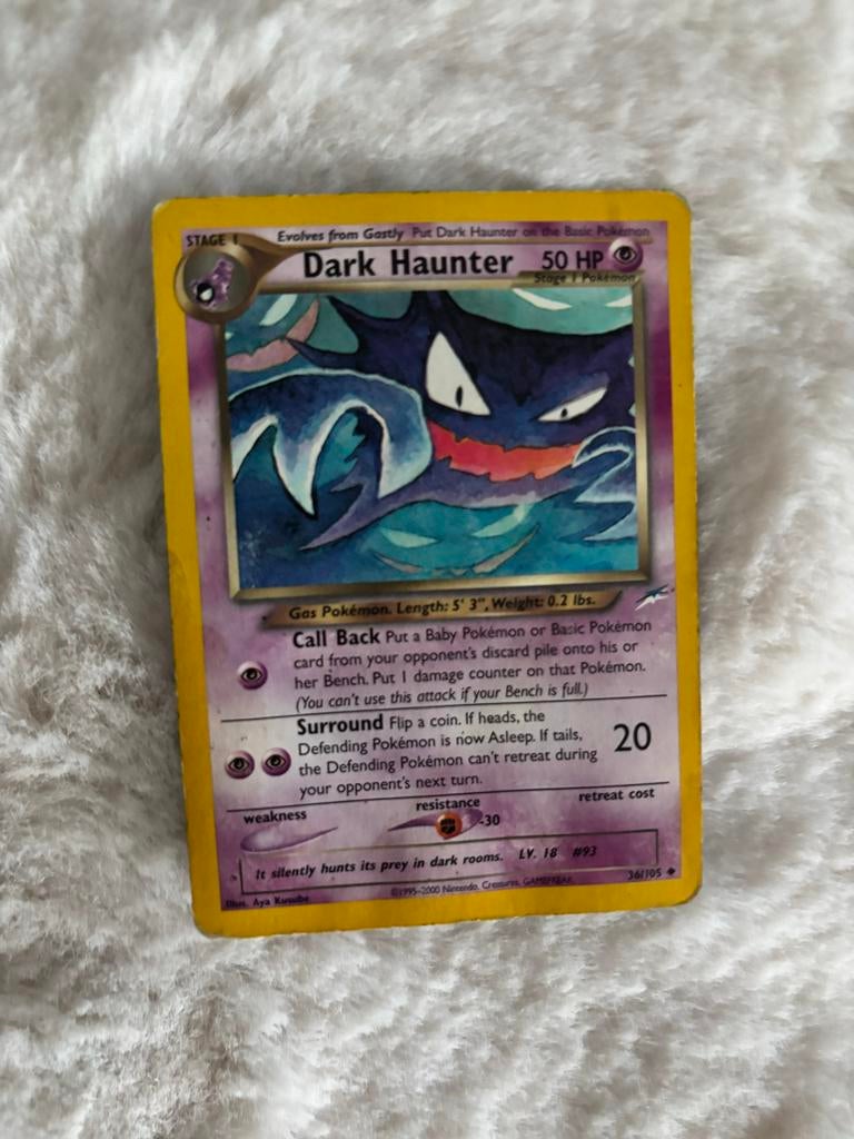 Pokémon Kaart Dark Haunter 36/105 (1995-2000), Ophalen of Verzenden, Gebruikt, Losse kaart