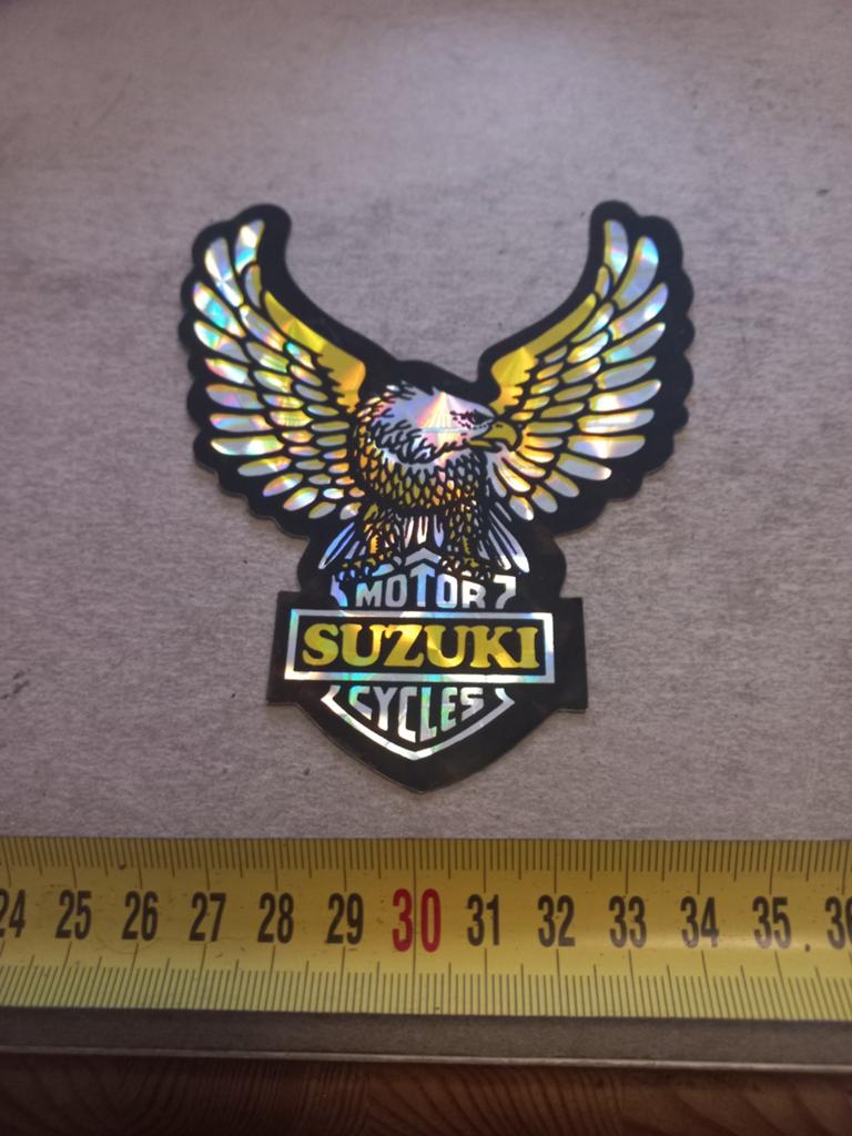 Suzuki Motor Cycles Adelaar Sticker Holografisch, Ophalen of Verzenden, Nieuw, Auto of Motor