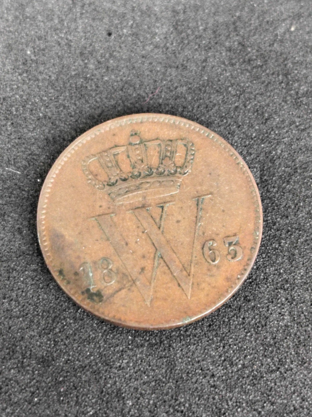 1 cent 1863, Postzegels en Munten, Ophalen of Verzenden, Koning Willem III, 1 cent