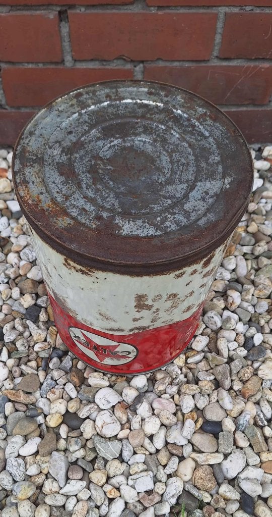 Groot vintage Caltex olievat, olieblik️️️⛽️, Gebruikt, ., ., .