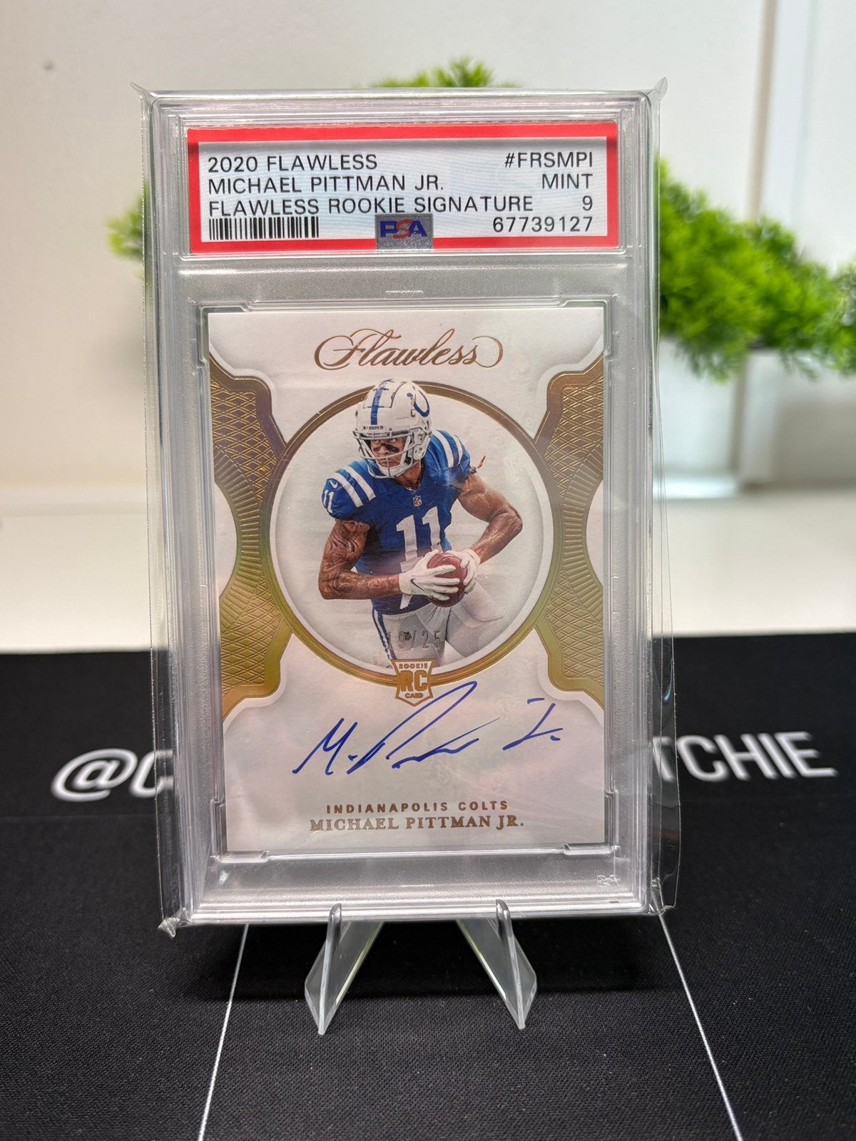 Panini NFL Flawless rookie Pittman jr on card auto PSA, Hobby en Vrije tijd, Stickers en Plaatjes, Ophalen of Verzenden, Zo goed als nieuw