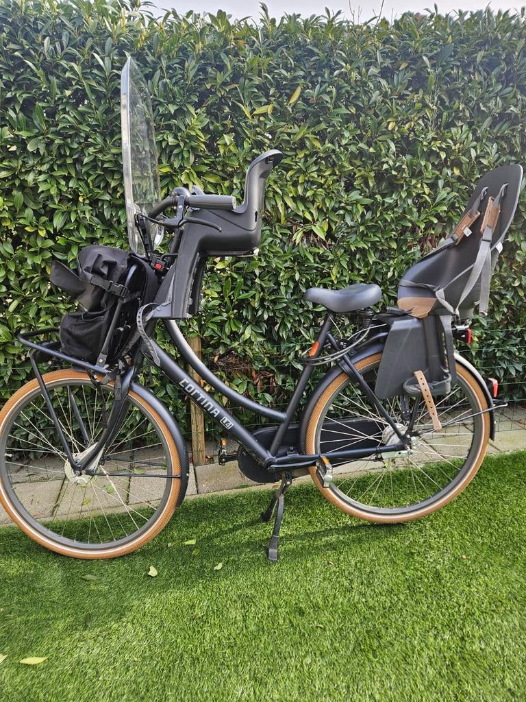 Cortina  14 mamafiets, Fietsen en Brommers, Fietsen | Dames | Moederfietsen, Gebruikt, Overige merken, 56 cm of meer, 2 zitjes