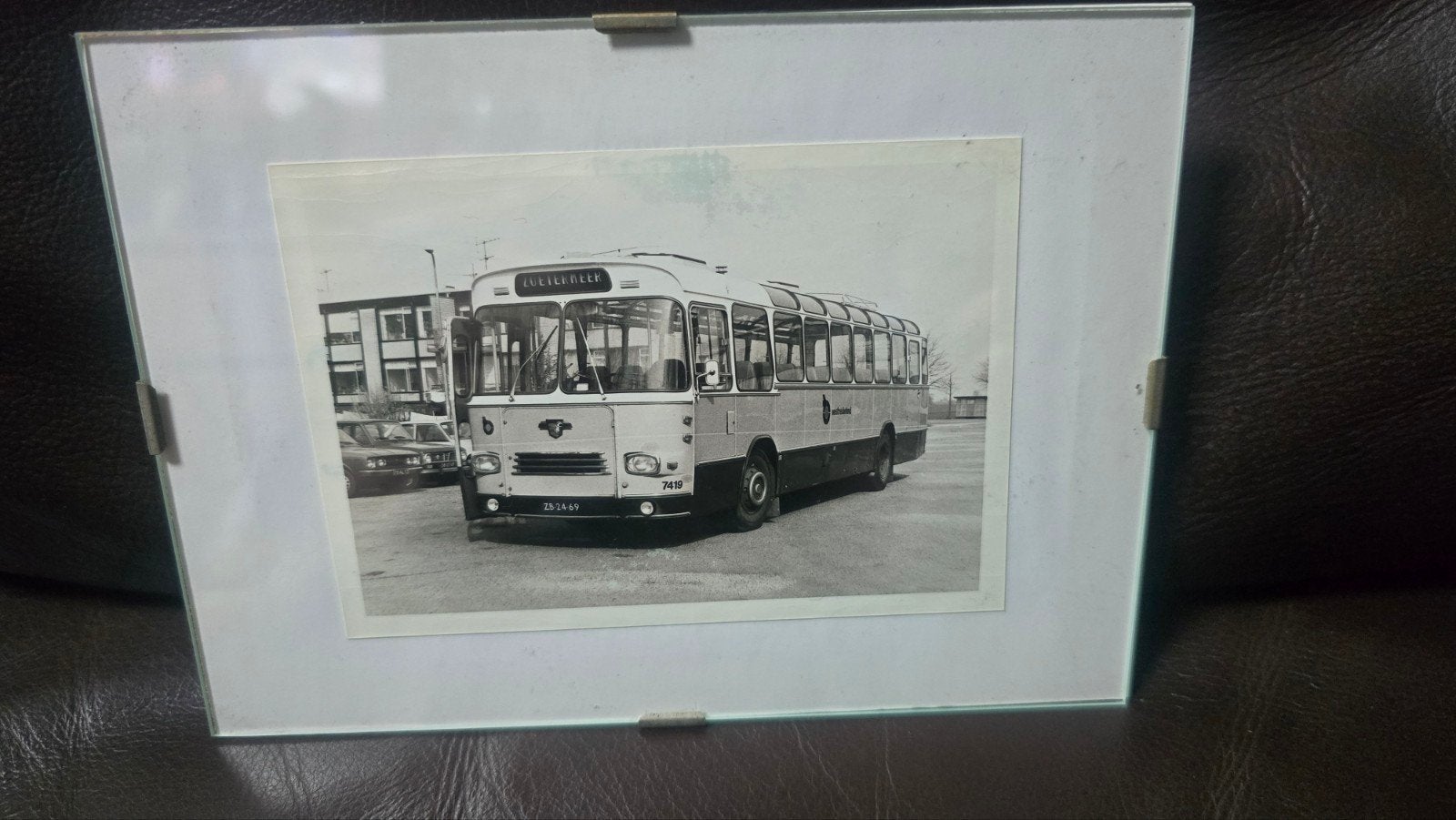 Zwart-wit foto van een bus, jaren '60, Ophalen of Verzenden, Gebruikt