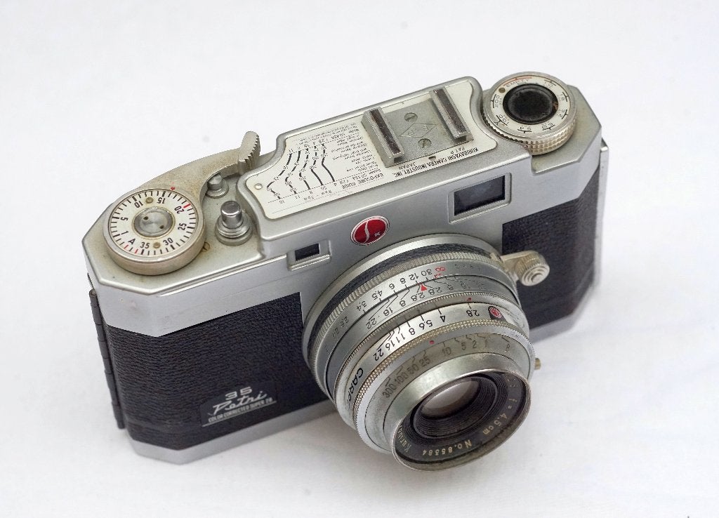 Kuribayashi Petri 35 met Orrikor 4.5cm f2.8 met issue, Ophalen of Verzenden, Compact, Overige Merken