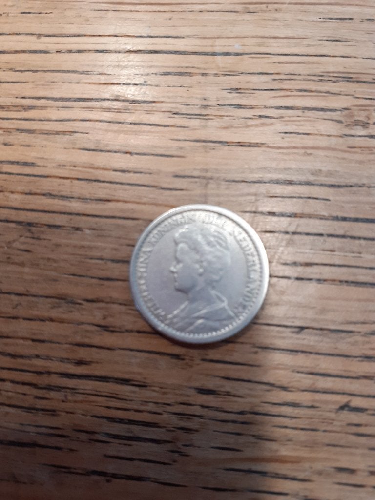 kwartje 1917, Postzegels en Munten, Ophalen of Verzenden, Koningin Wilhelmina, 25 cent