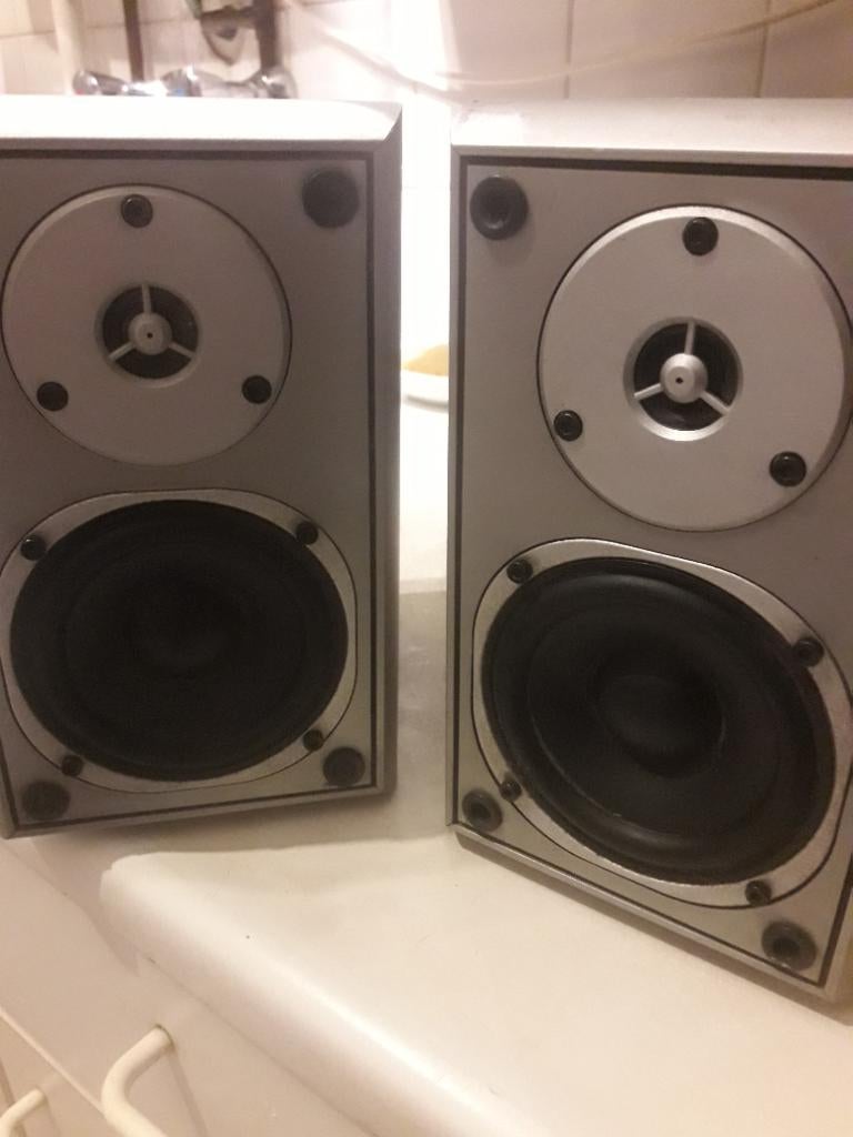 Speakers stel, Gebruikt, 60 tot 120 watt, Front, Rear of Stereo speakers, Ophalen