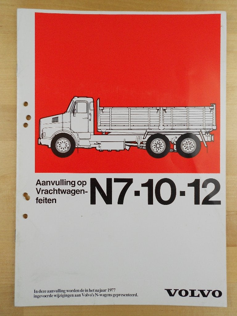 Volvo N7 N10 N12 Brochure 1977 – Nieuws – Torpedo Neus, Volvo, Zo goed als nieuw, Volvo, Ophalen of Verzenden