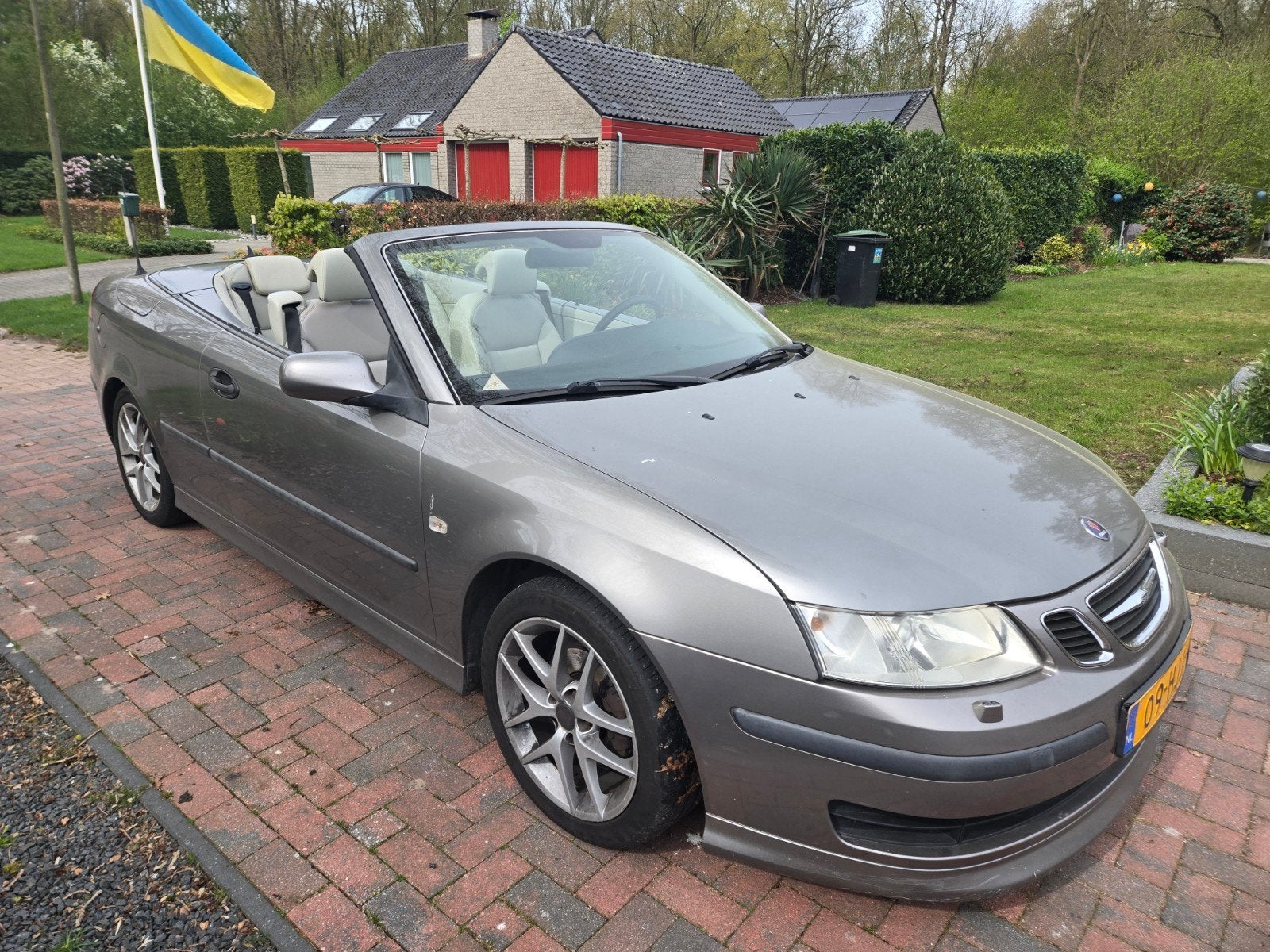 mooie saab 9.3 cabrio, Automaat, Cabriolet, Beige, Leder