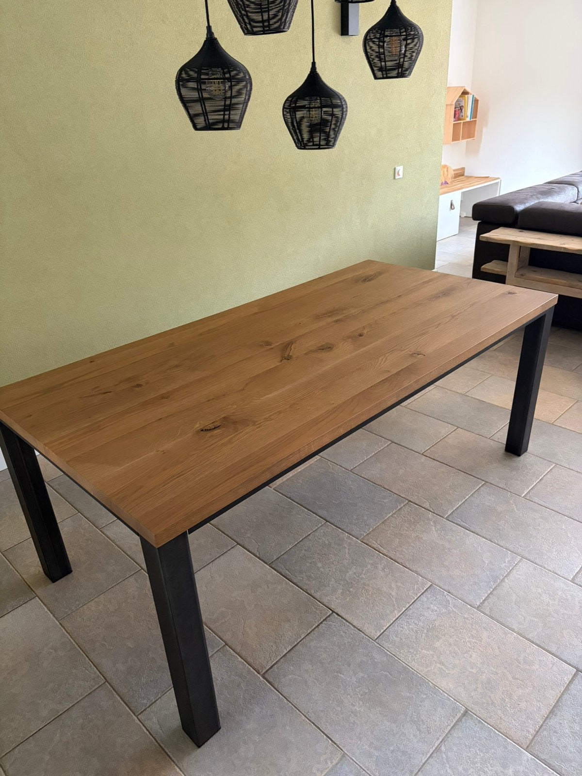 Tafel Bommel Wonen Indiana 6 personen, Ophalen, 200 cm of meer, 50 tot 100 cm, Zo goed als nieuw