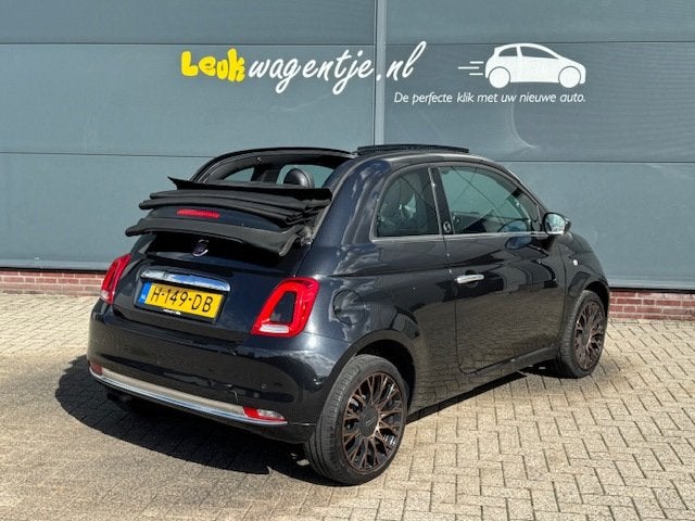 Fiat 500 C 0.9 Turbo Cabrio 120th Ed. *carplay *climate *16", Auto's, Voorwielaandrijving, Cabriolet, Leder en Stof, Zwart